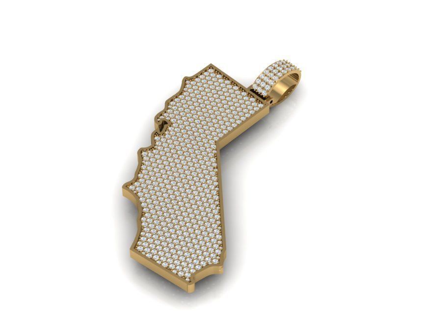 California map 3D print model_2