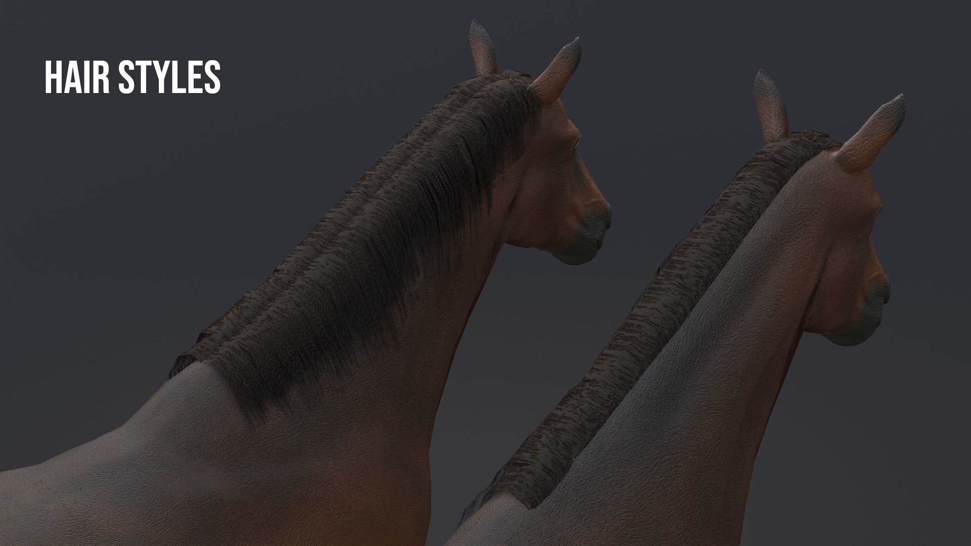 Horse Low-poly 3D model_1