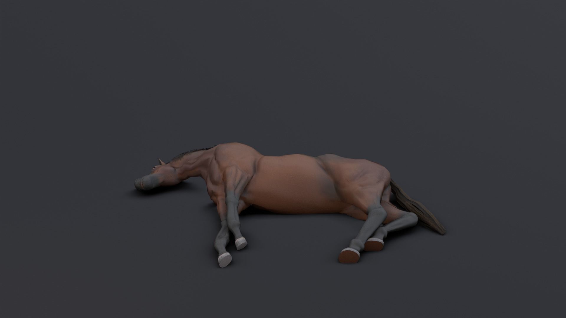 Horse Low-poly 3D model_12