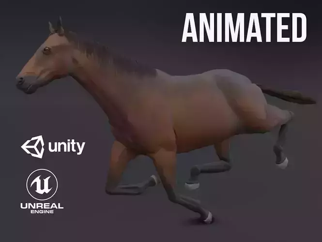 Horse Low-poly 3D model