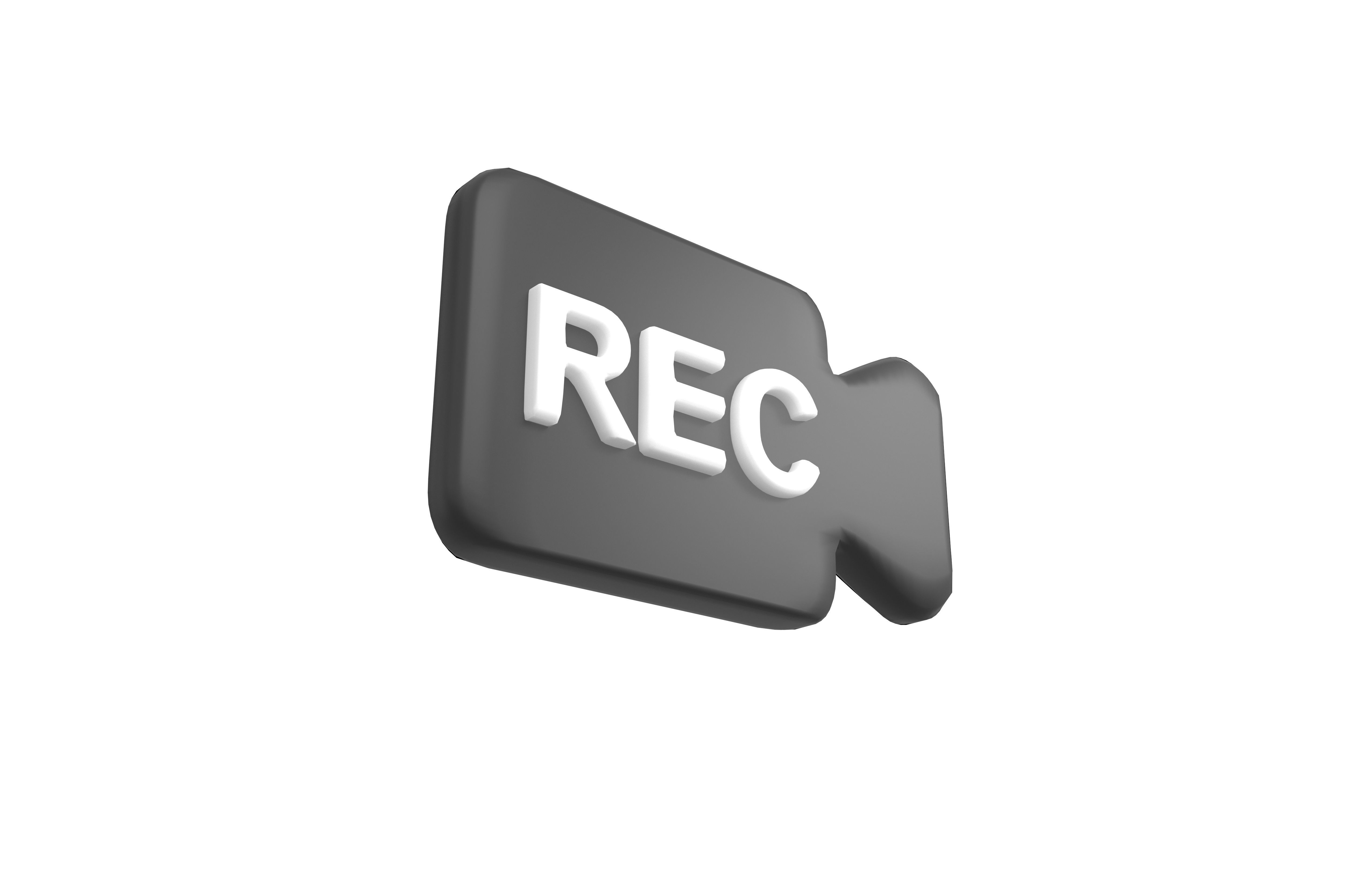REC Symbol v10 001 Low-poly 3D model_1
