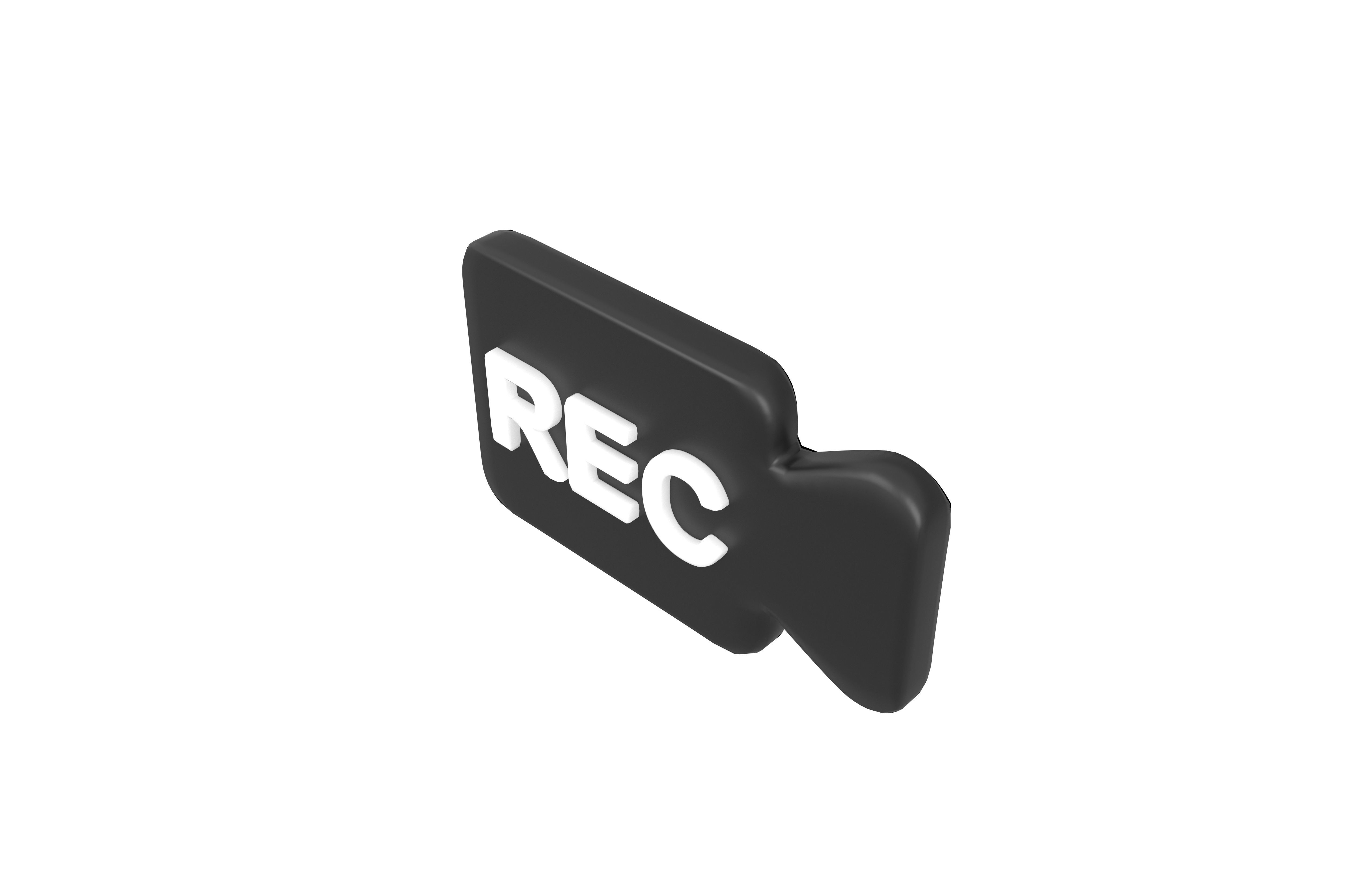 REC Symbol v10 001 Low-poly 3D model_3