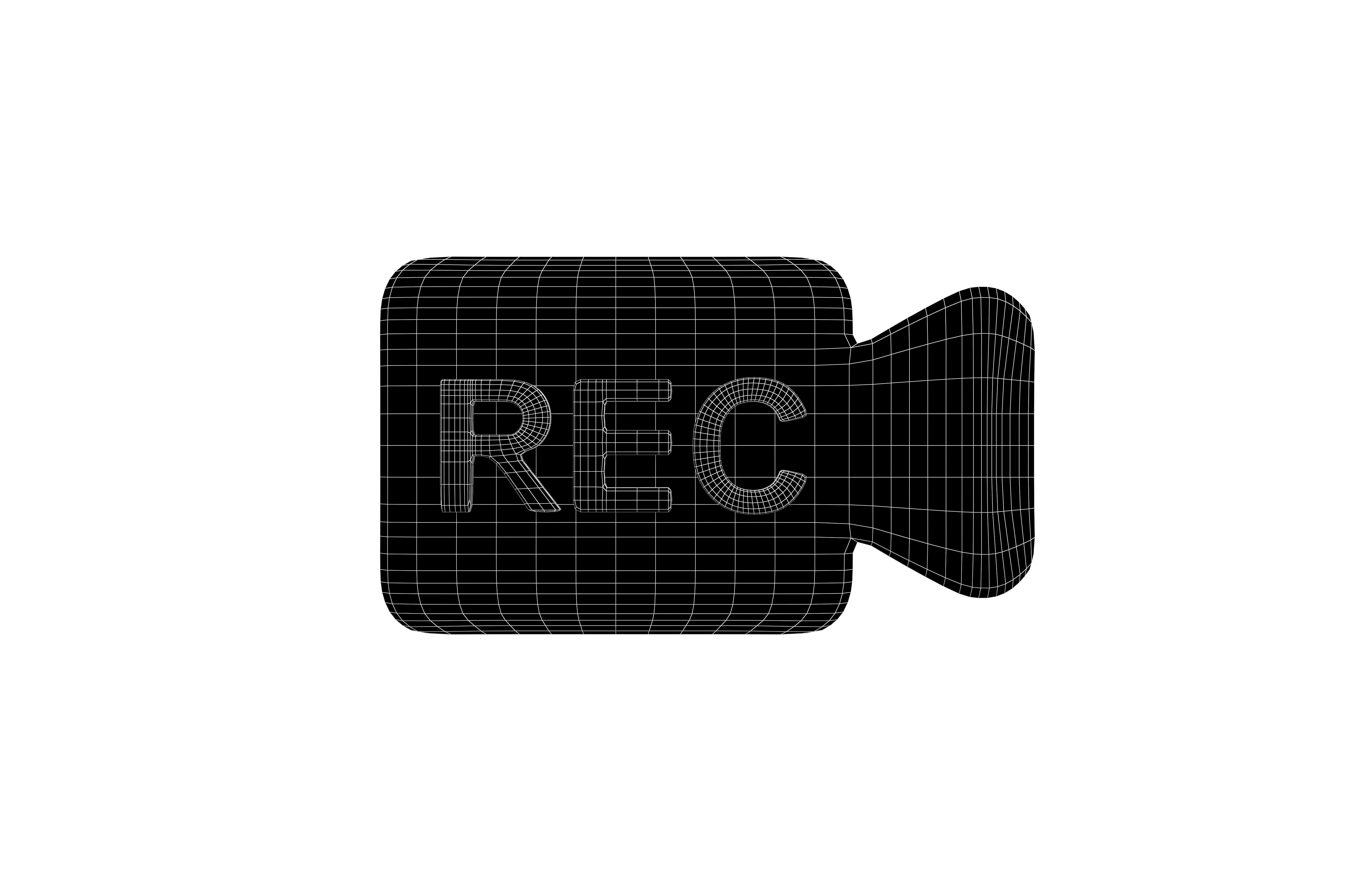 REC Symbol v10 003 Low-poly 3D model_6
