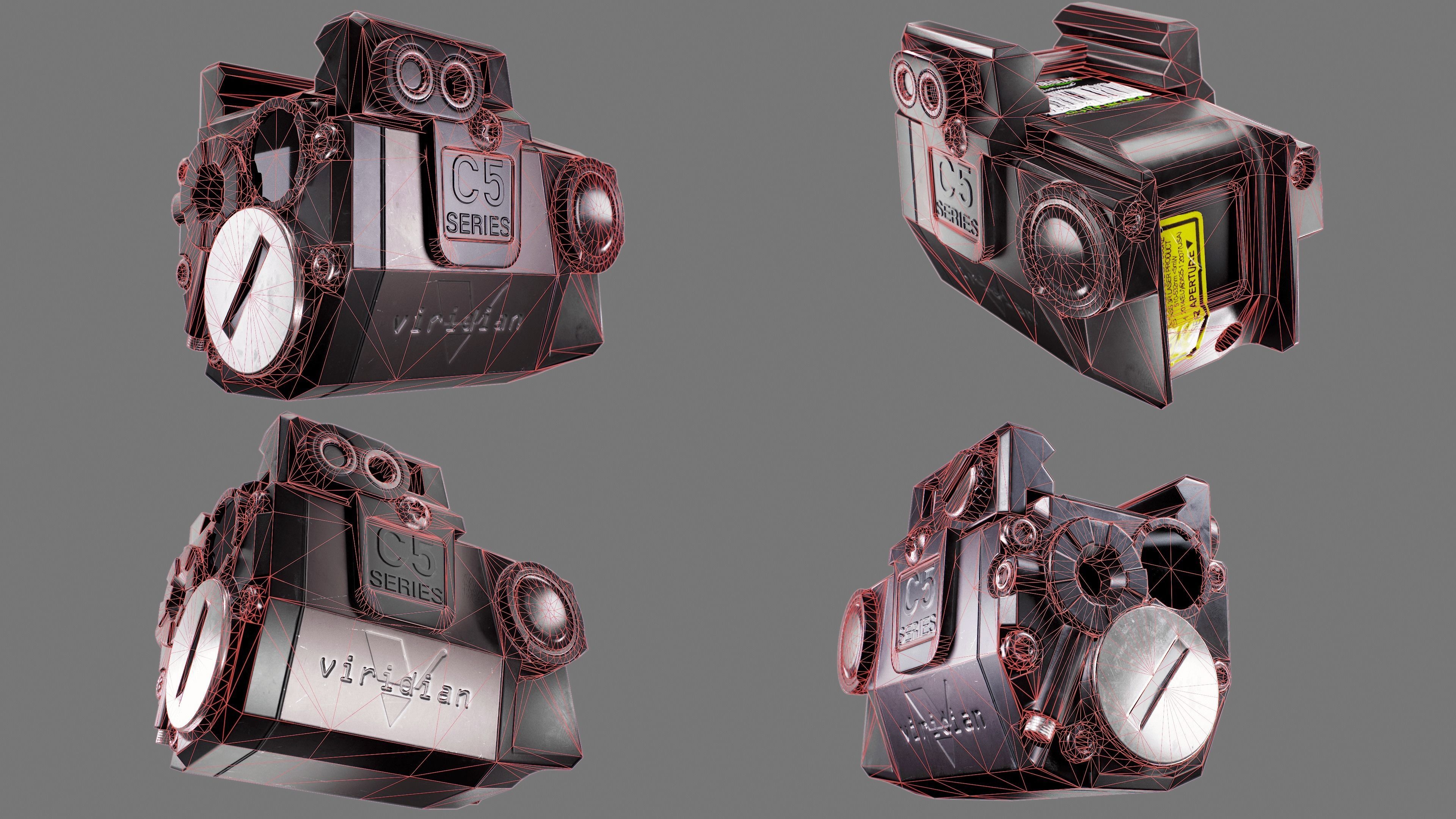 Viridian C5L Universal Green Laser Sight and Tac Light Low-poly 3D model_6