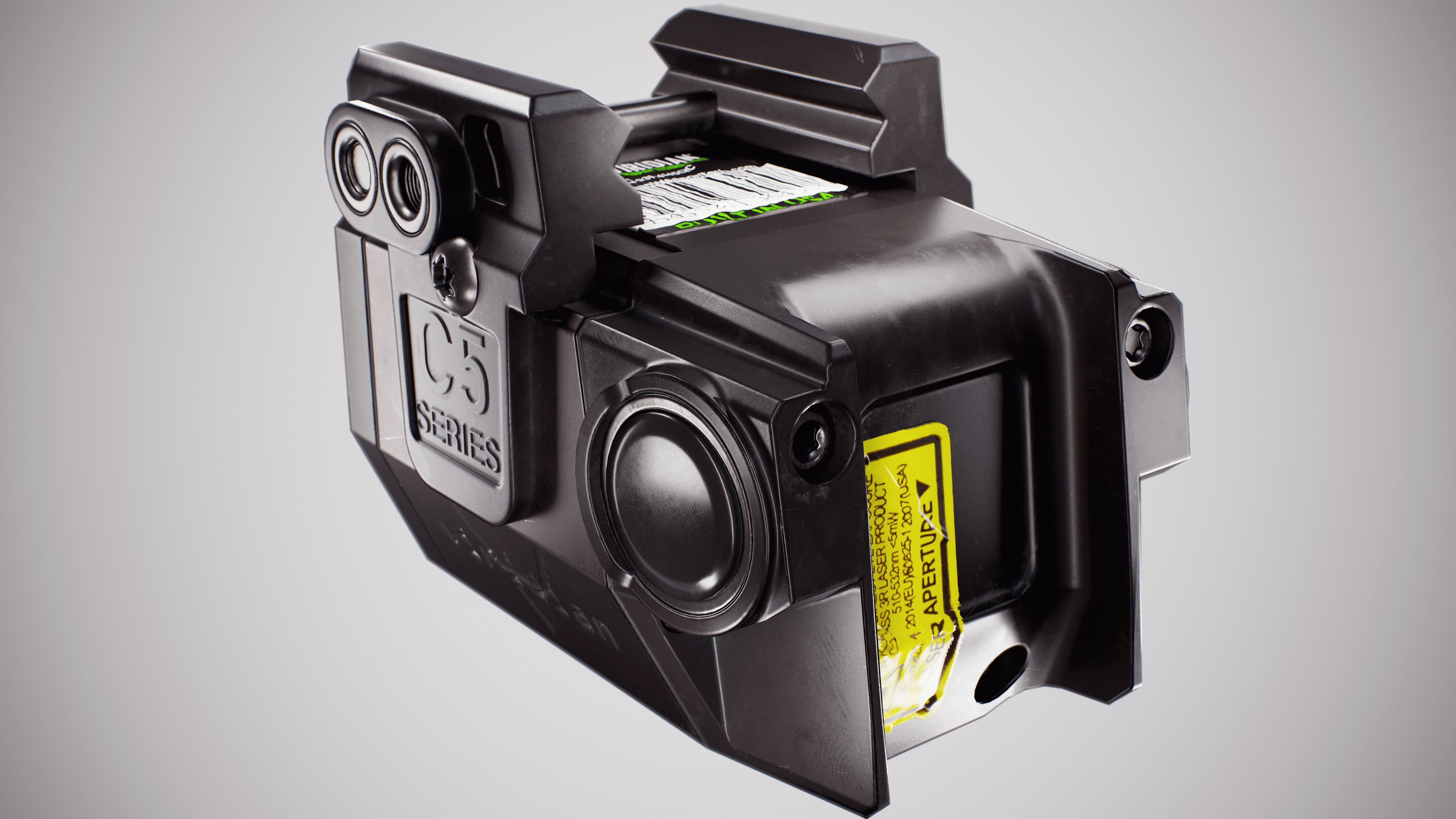 Viridian C5L Universal Green Laser Sight and Tac Light Low-poly 3D model_3