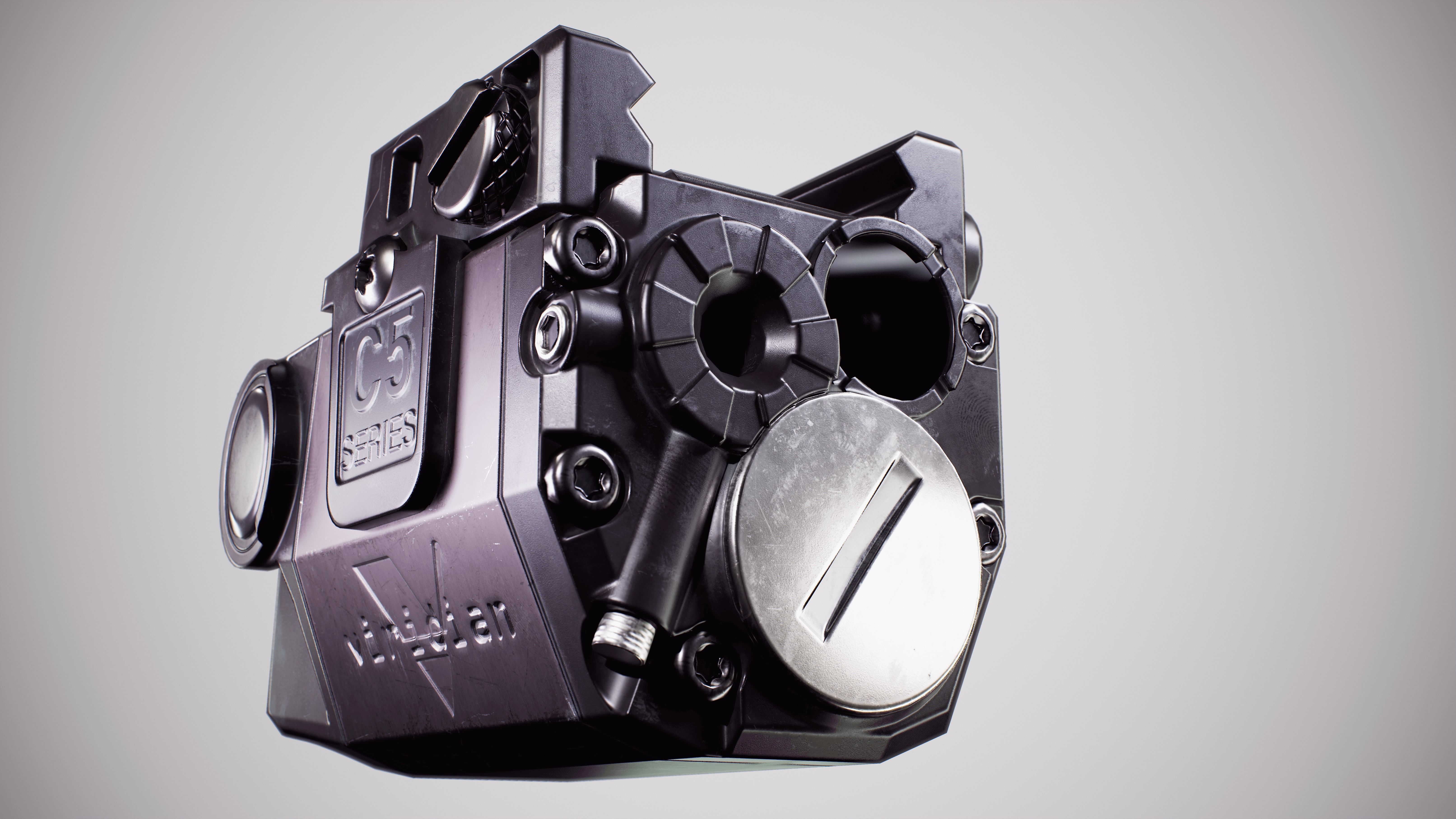 Viridian C5L Universal Green Laser Sight and Tac Light Low-poly 3D model_1