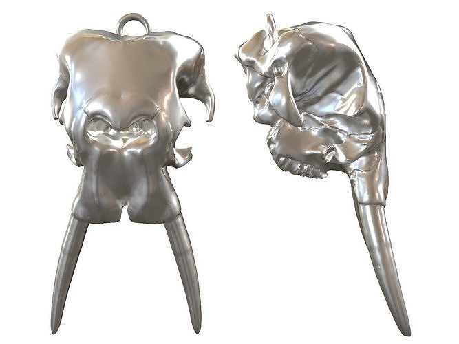 Cranium Charm Elephant Low-poly 3D print model