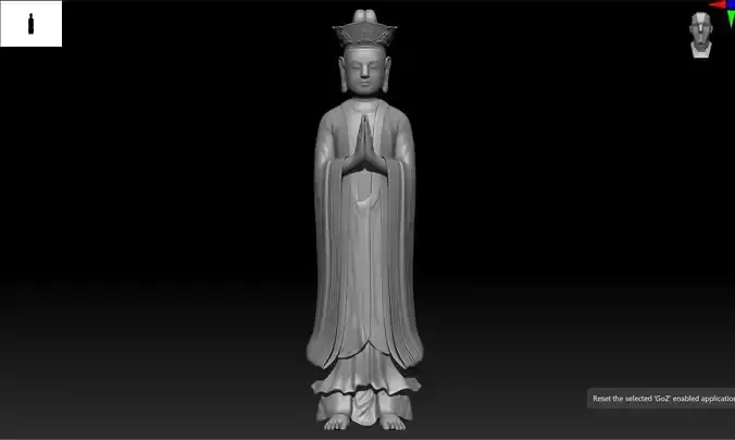 Buddha 3D model 3 statue of