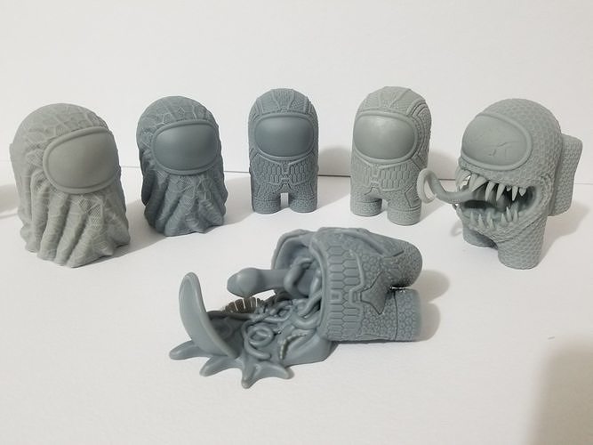 AMONG US - SET BUNDLE - 3D print Ready 3D print model