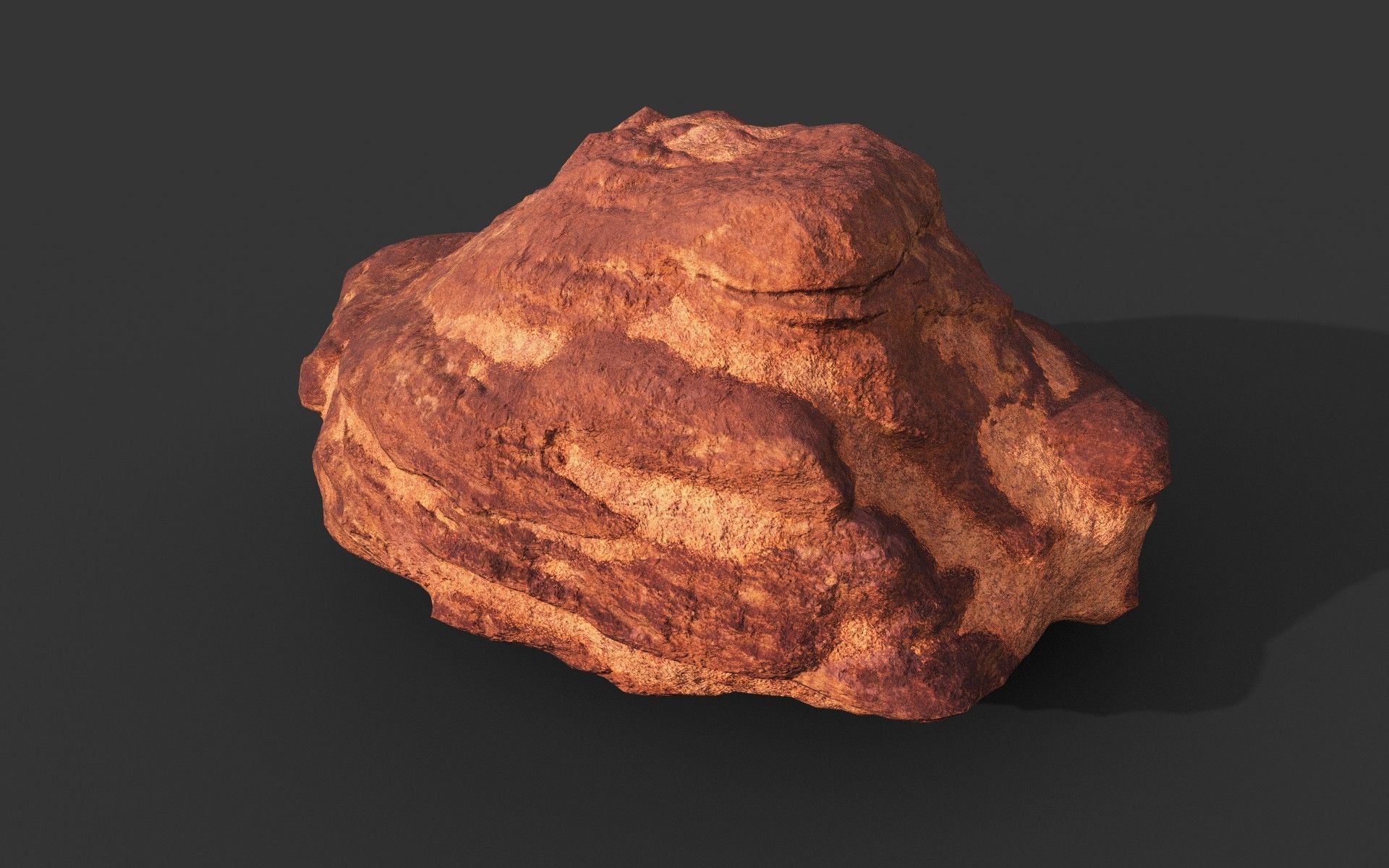 Low poly Sandstone Rock Modular 210131 Low-poly 3D model_9