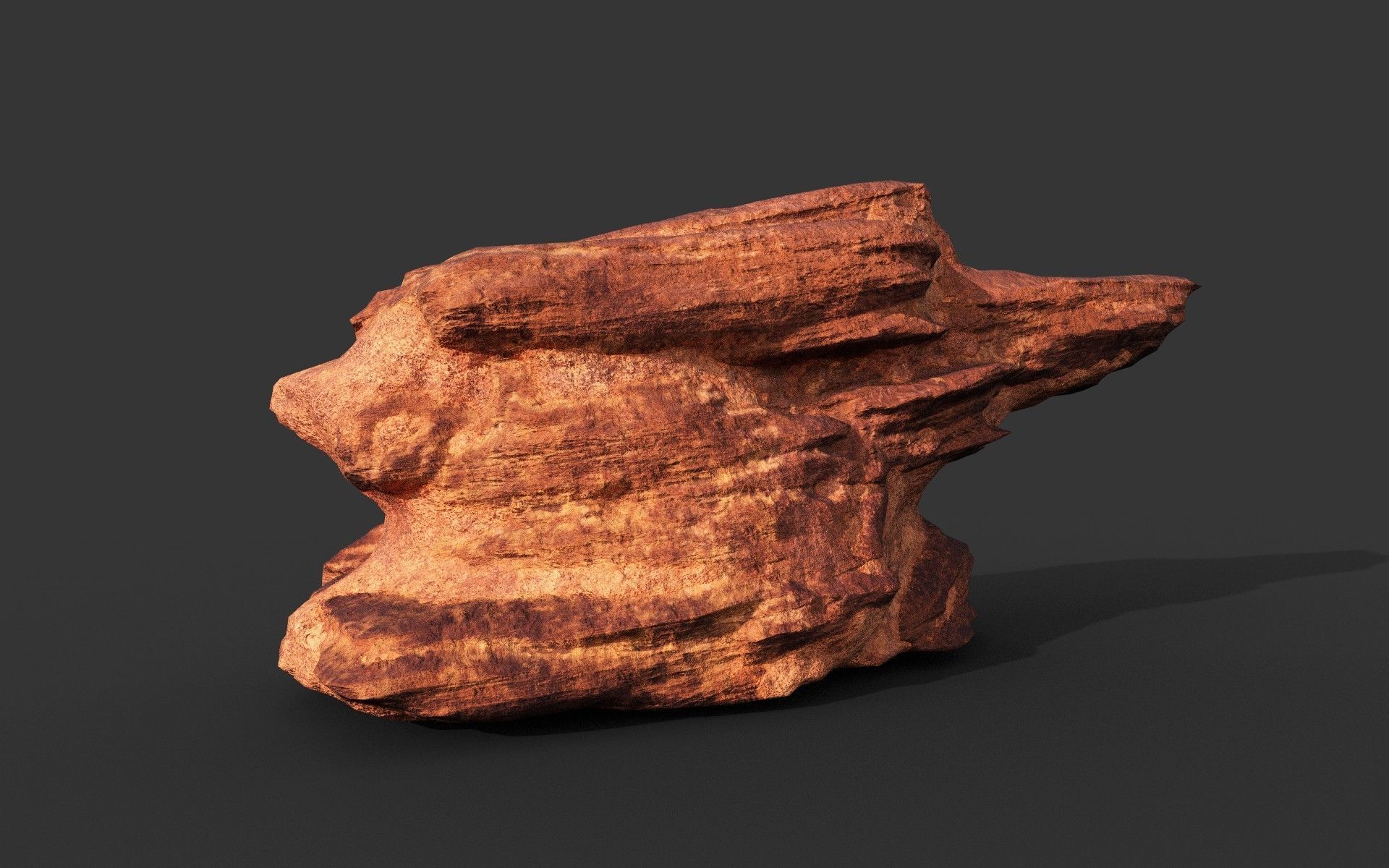 Low poly Sandstone Rock Modular 210131 Low-poly 3D model_13