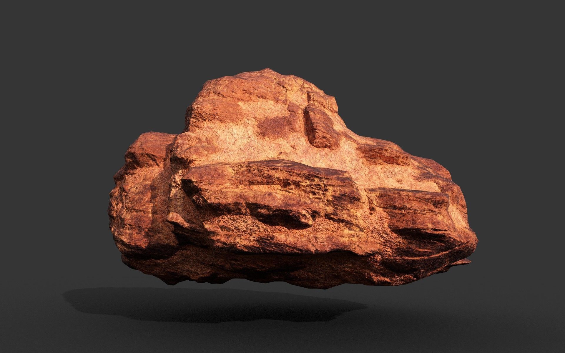 Low poly Sandstone Rock Modular 210131 Low-poly 3D model_29