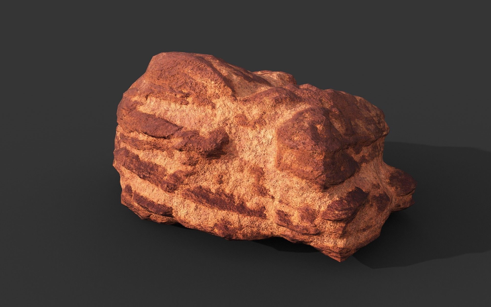Low poly Sandstone Rock Modular 210131 Low-poly 3D model_4
