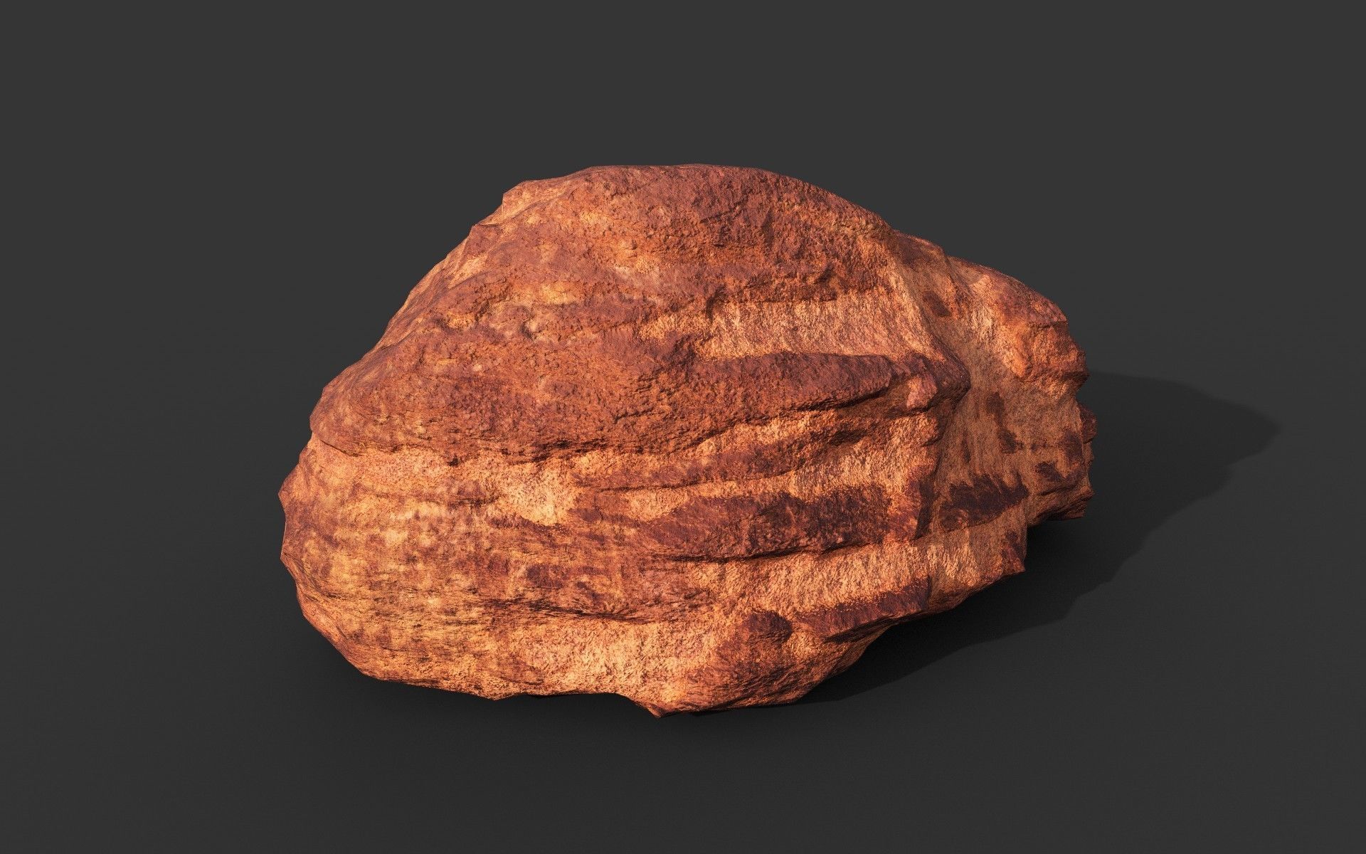 Low poly Sandstone Rock Modular 210131 Low-poly 3D model_3