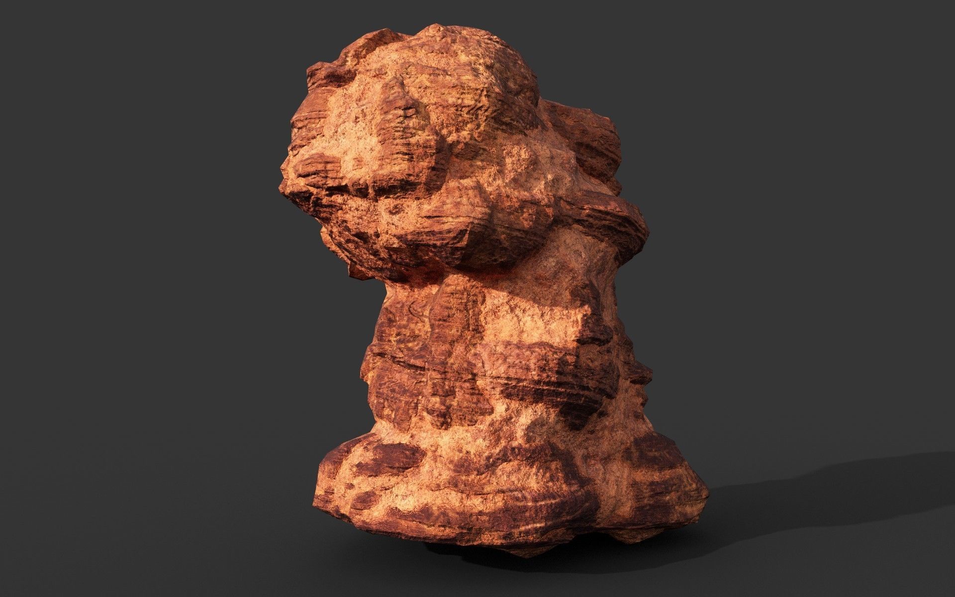 Low poly Sandstone Rock Modular 210131 Low-poly 3D model_48