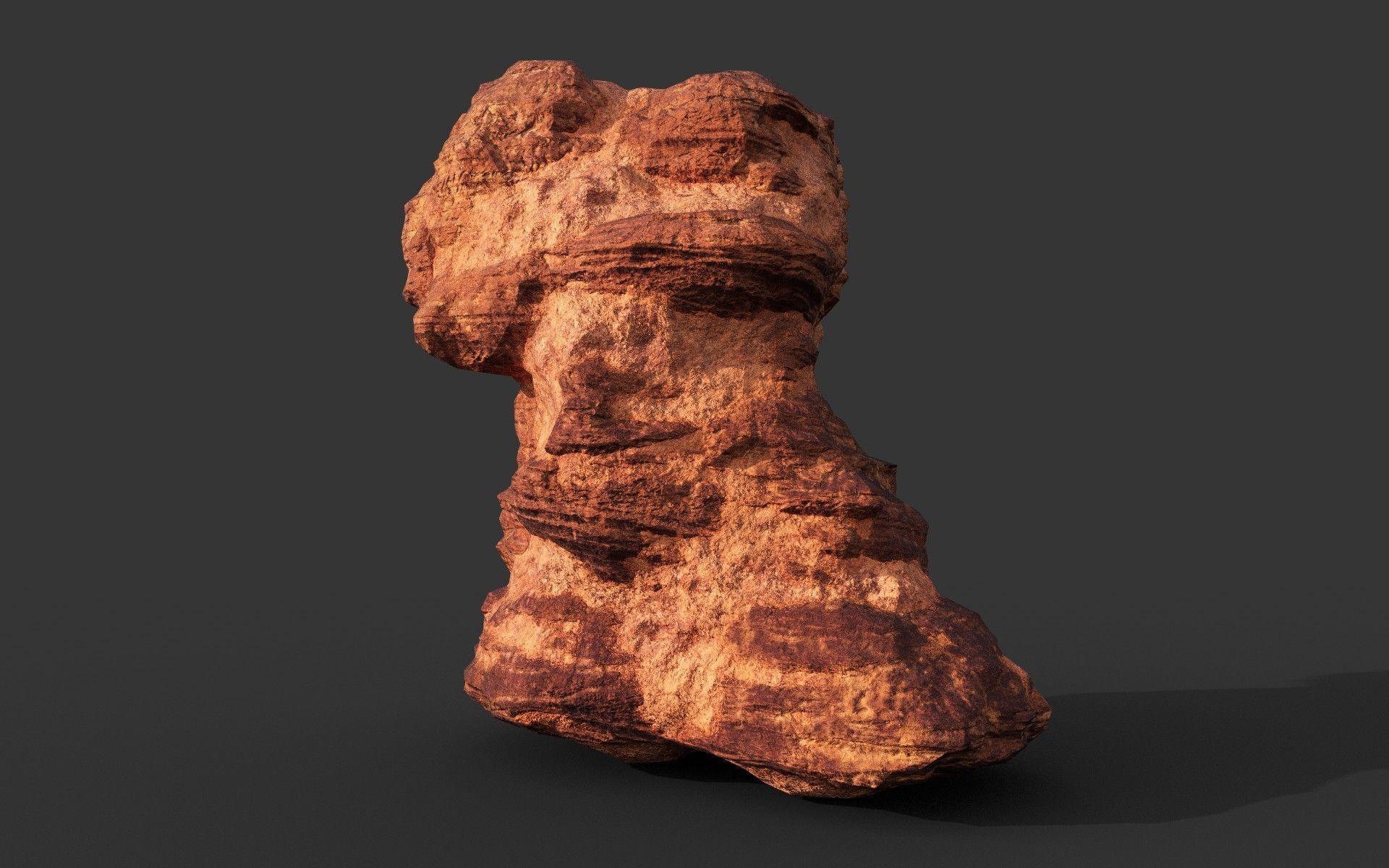 Low poly Sandstone Rock Modular 210131 Low-poly 3D model_49