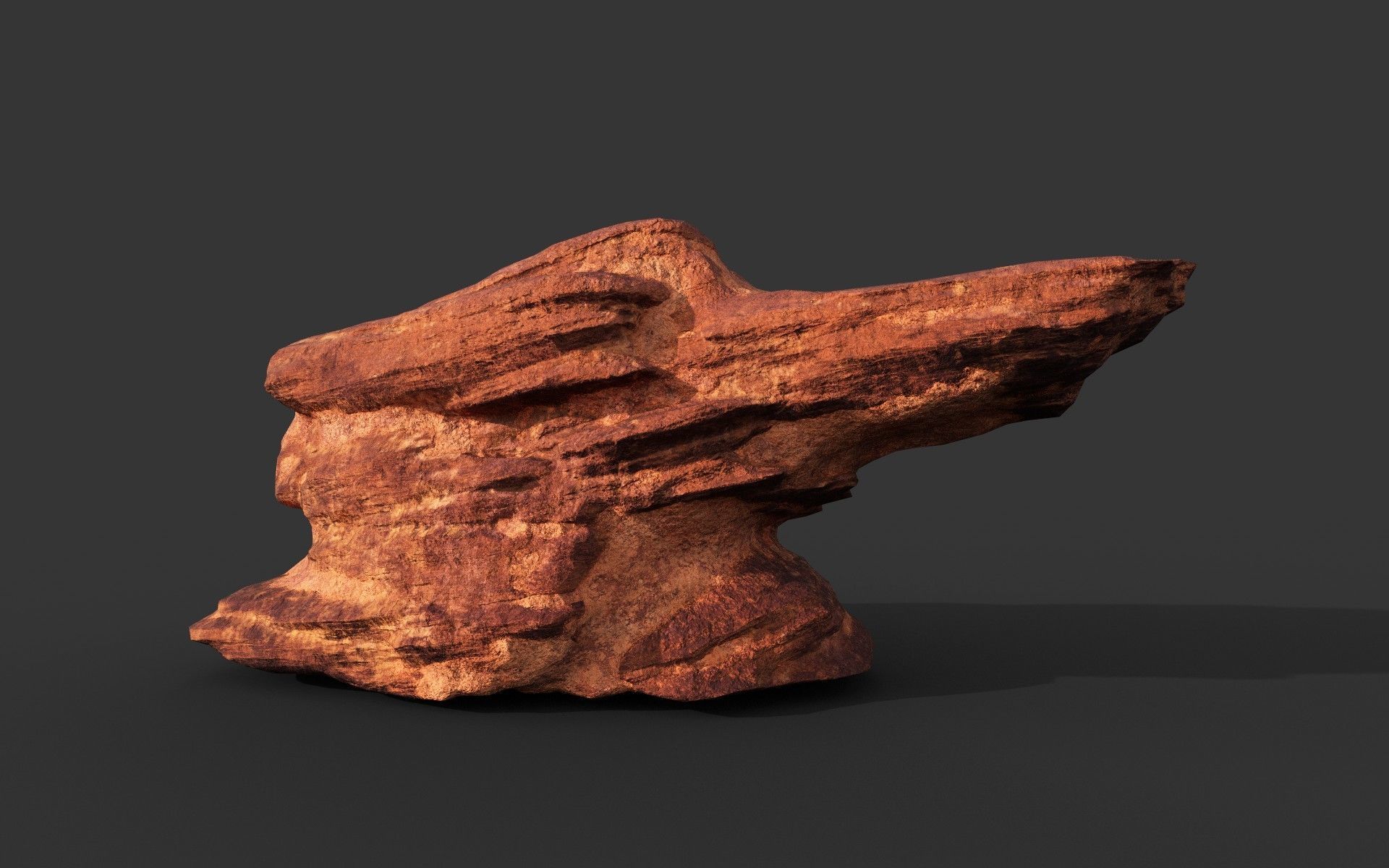 Low poly Sandstone Rock Modular 210131 Low-poly 3D model_14