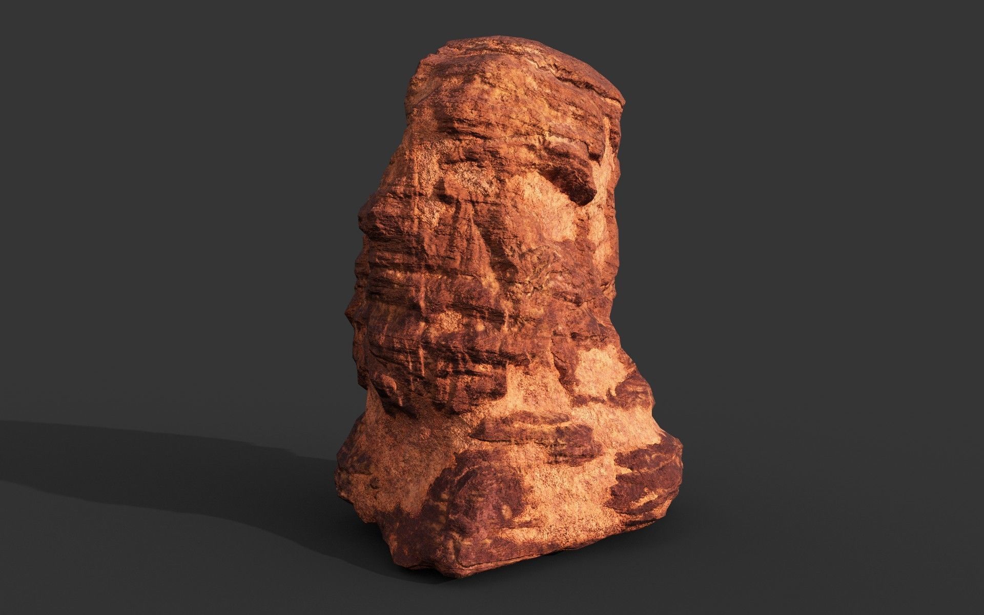 Low poly Sandstone Rock Modular 210131 Low-poly 3D model_34