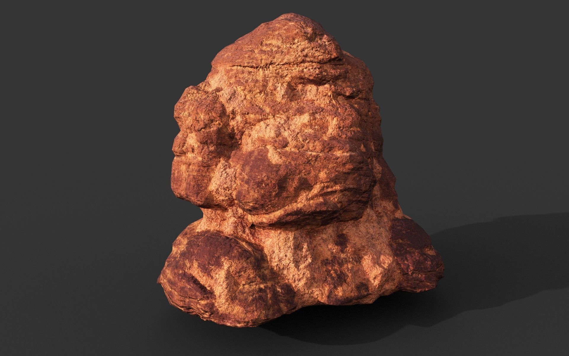 Low poly Sandstone Rock Modular 210131 Low-poly 3D model_42