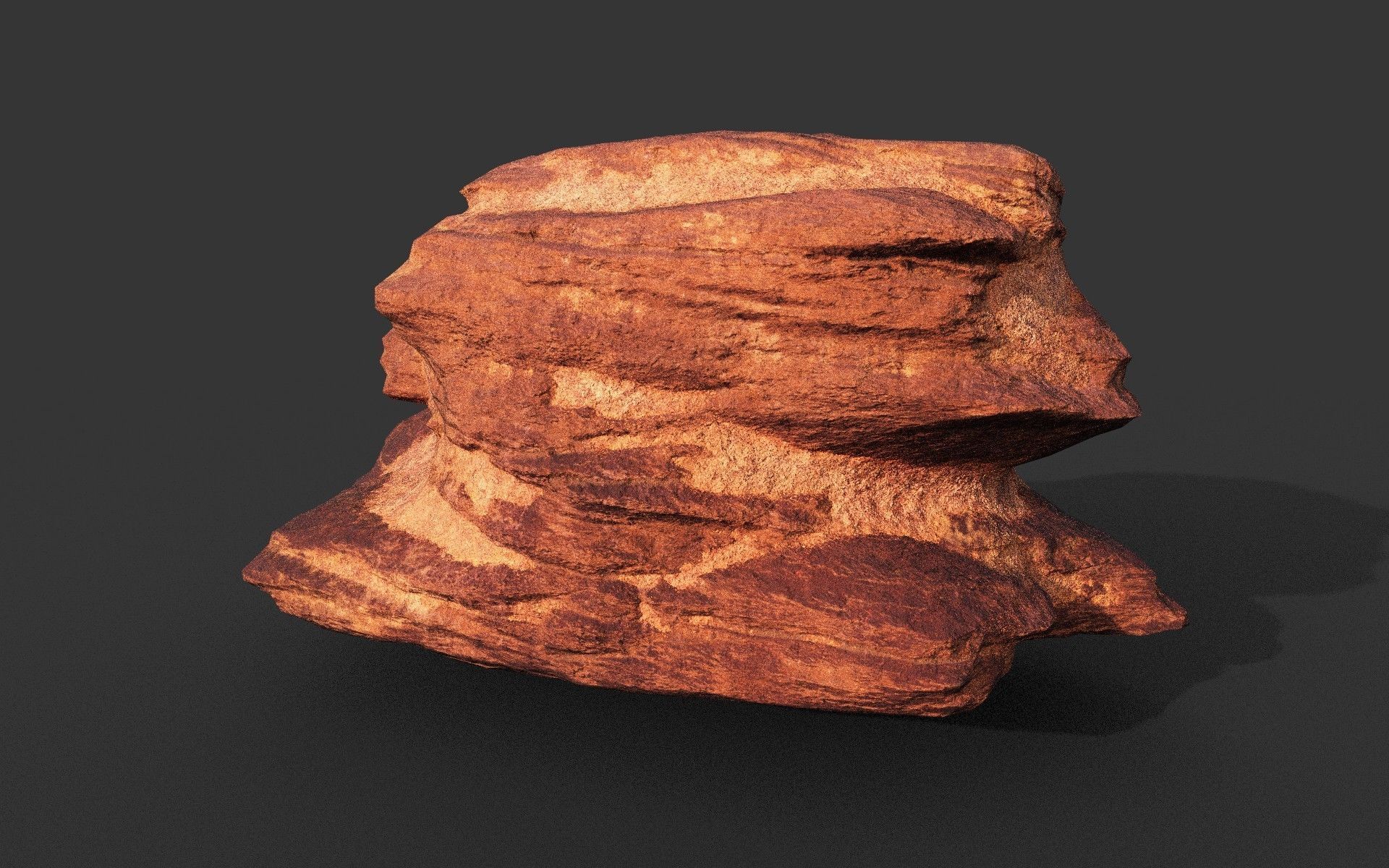 Low poly Sandstone Rock Modular 210131 Low-poly 3D model_18