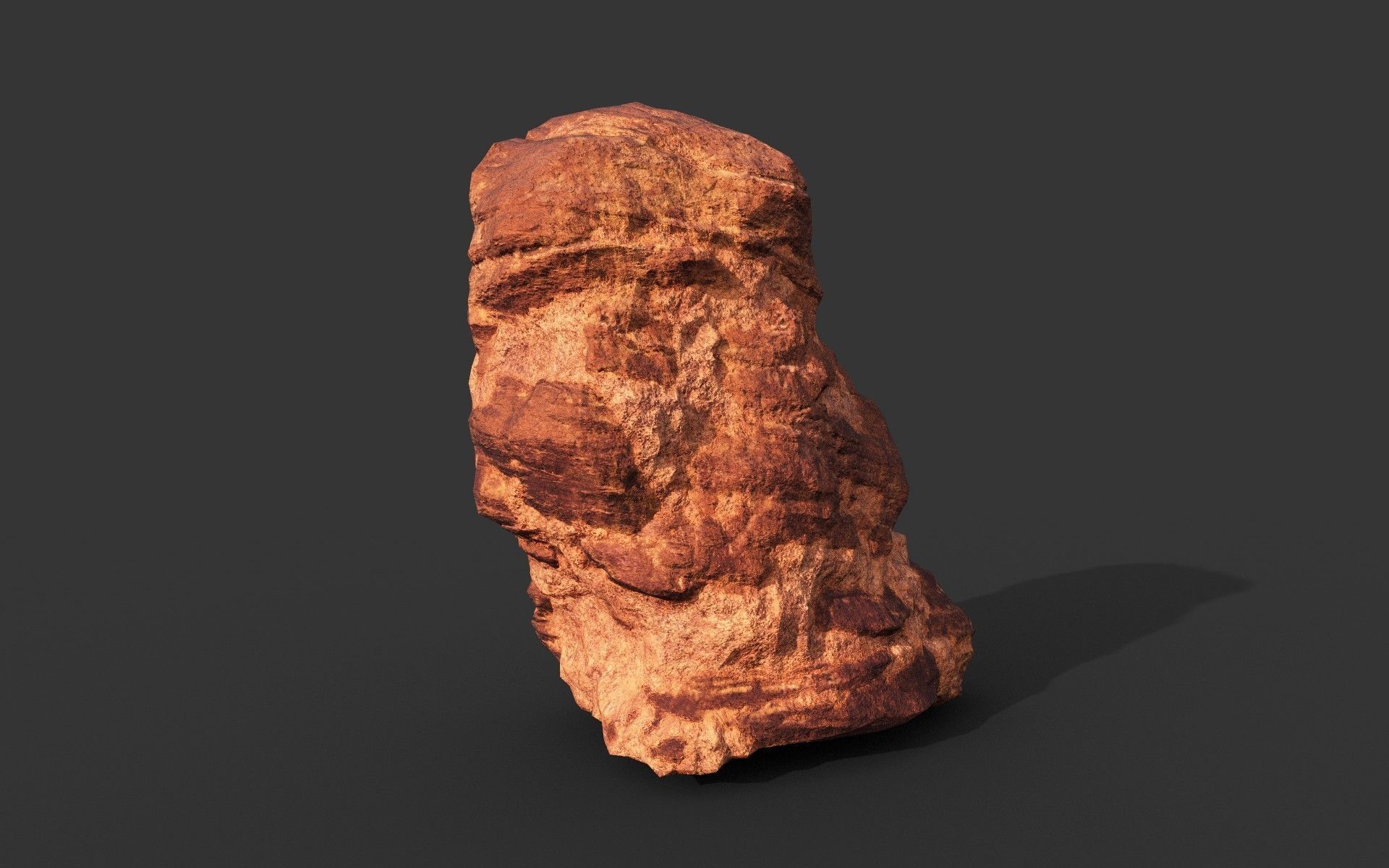 Low poly Sandstone Rock Modular 210131 Low-poly 3D model_38