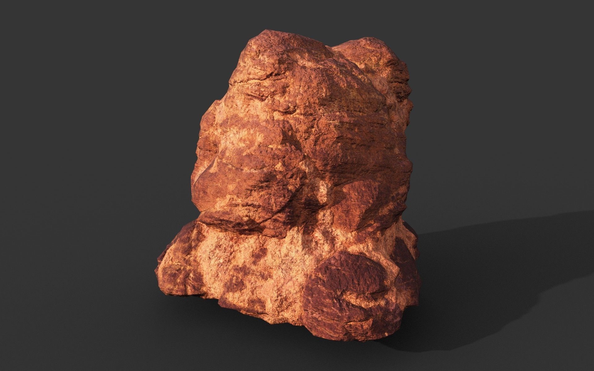 Low poly Sandstone Rock Modular 210131 Low-poly 3D model_43