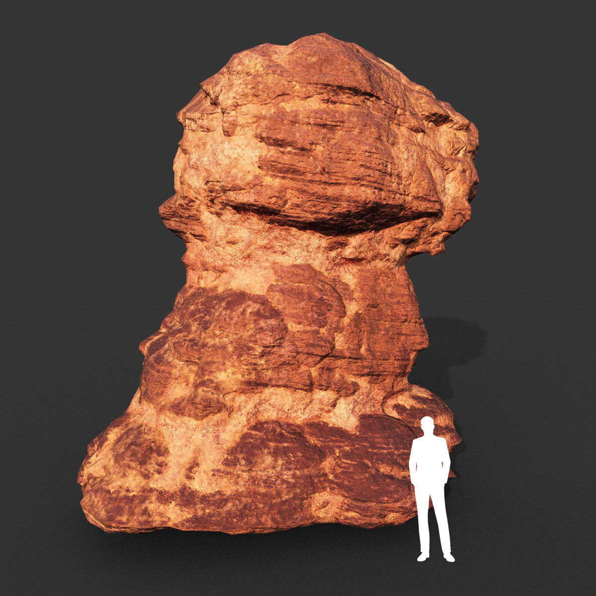 Low poly Sandstone Rock Modular 210131 Low-poly 3D model_46