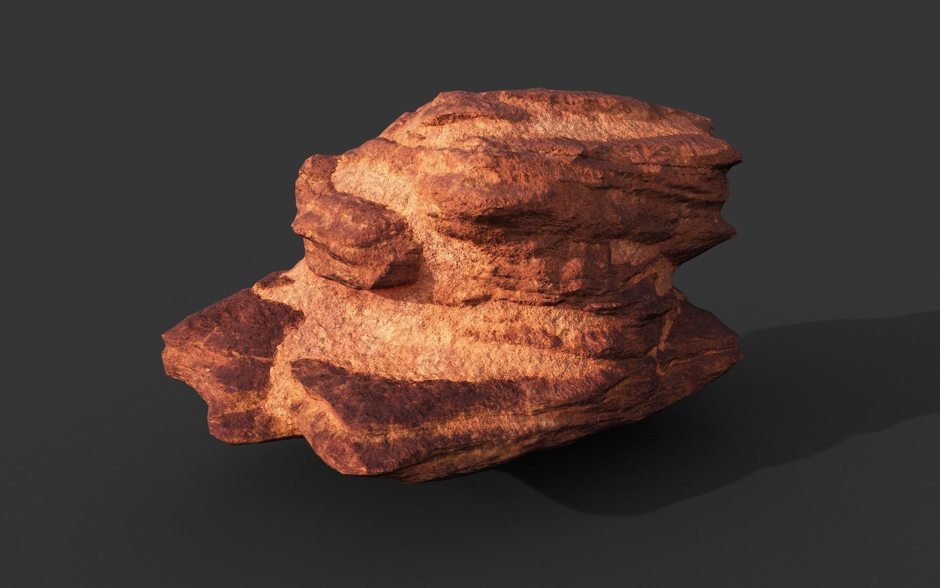 Low poly Sandstone Rock Modular 210131 Low-poly 3D model_17