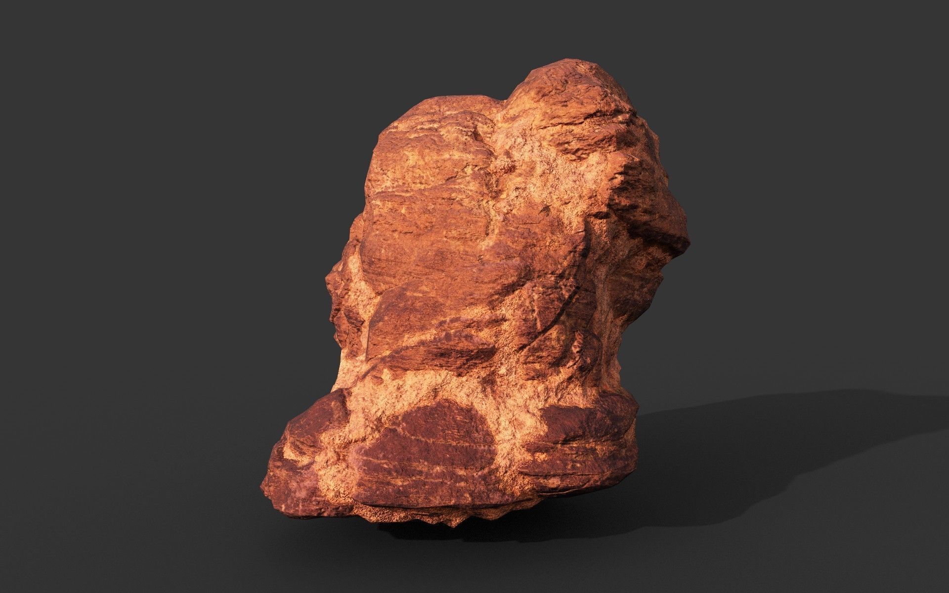 Low poly Sandstone Rock Modular 210131 Low-poly 3D model_44