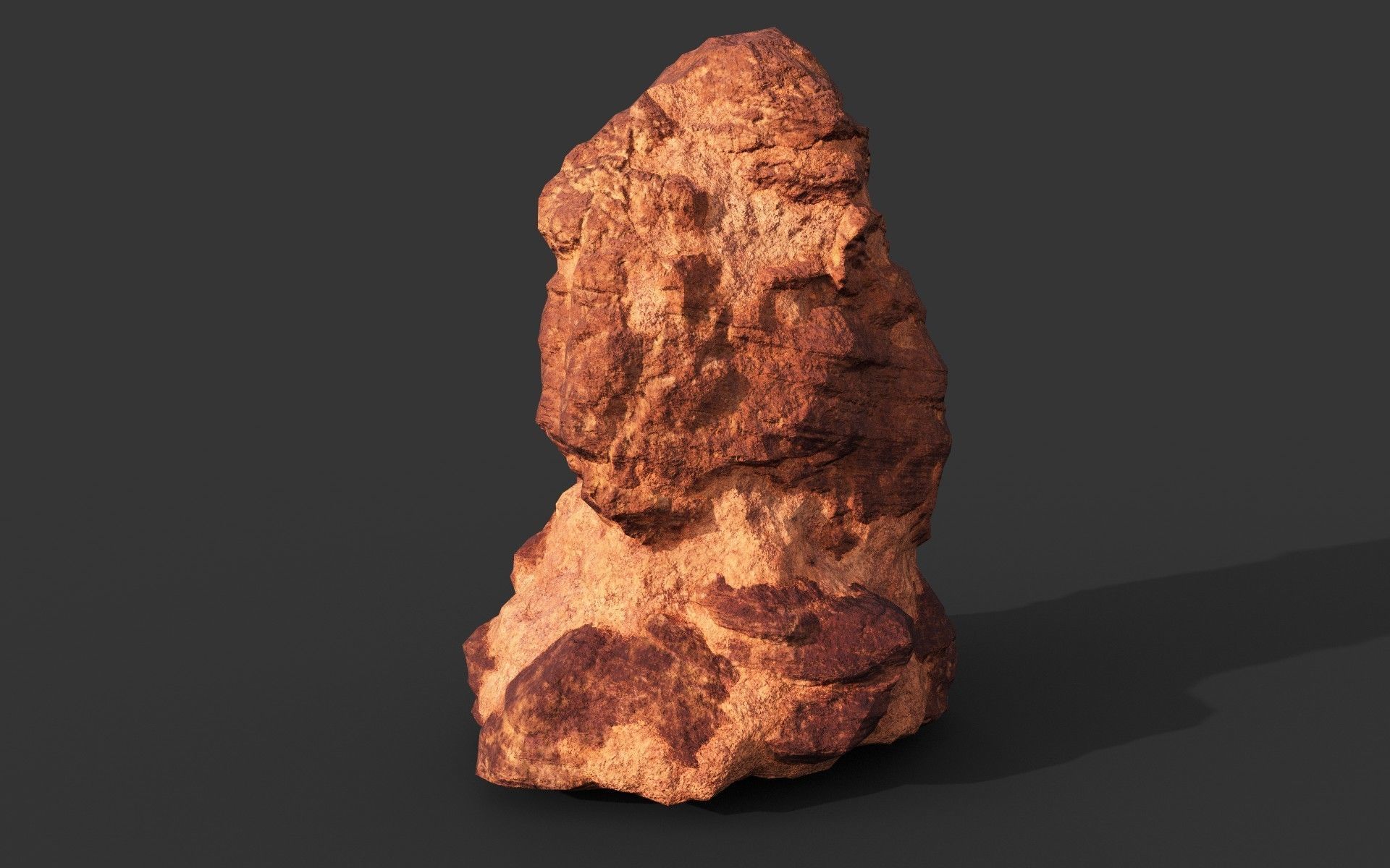 Low poly Sandstone Rock Modular 210131 Low-poly 3D model_32