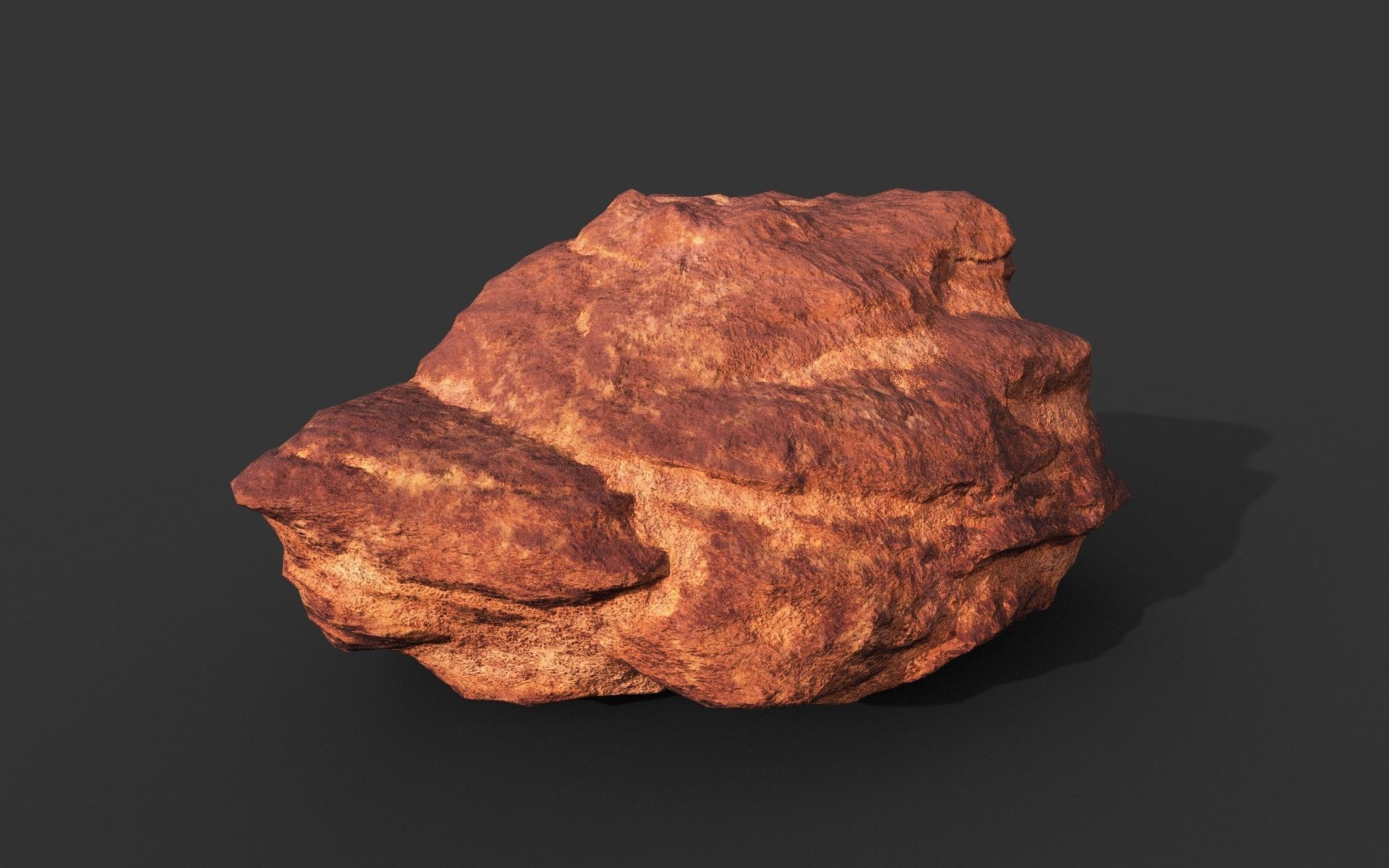 Low poly Sandstone Rock Modular 210131 Low-poly 3D model_8