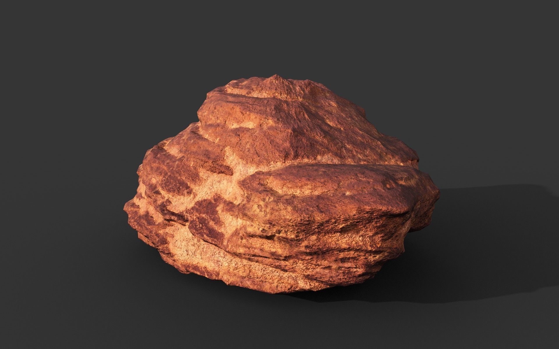 Low poly Sandstone Rock Modular 210131 Low-poly 3D model_7