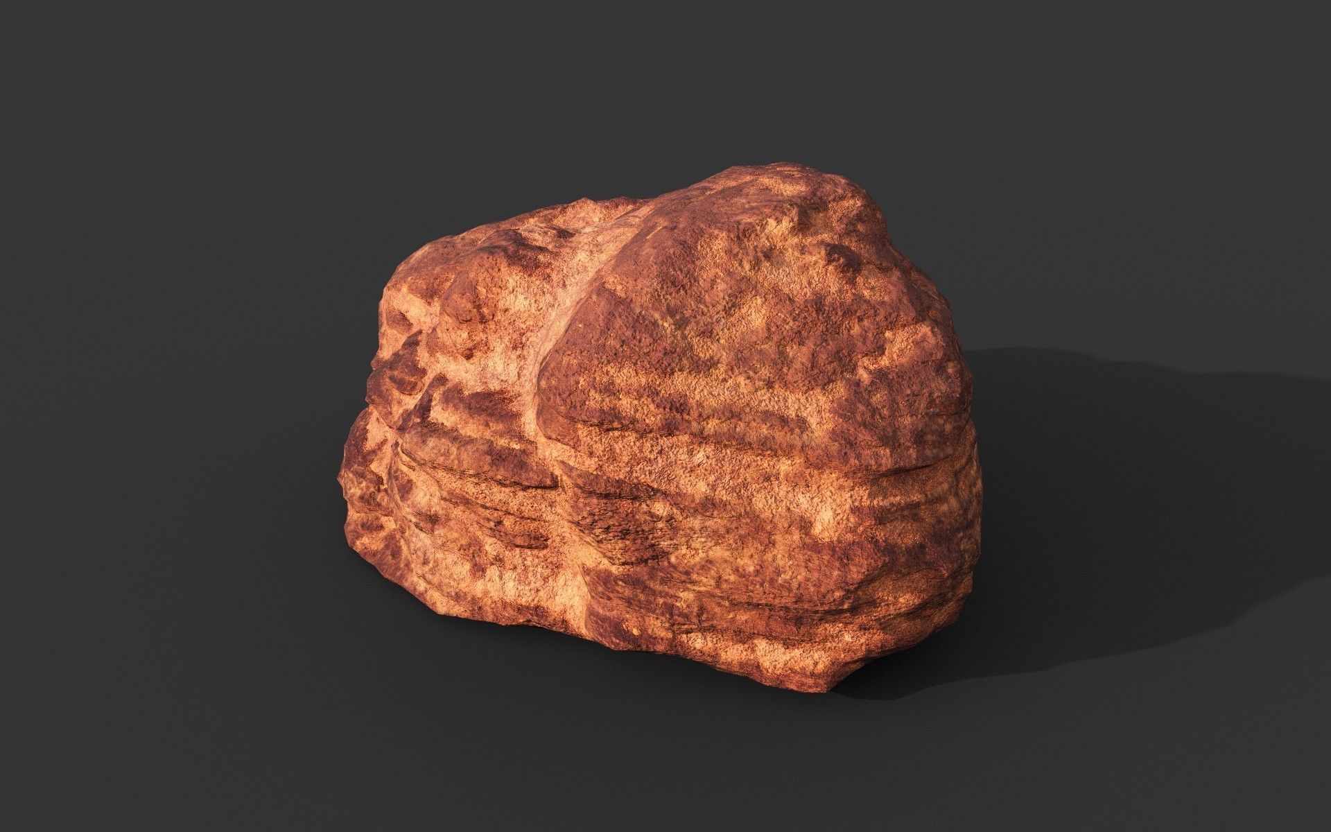 Low poly Sandstone Rock Modular 210131 Low-poly 3D model_2