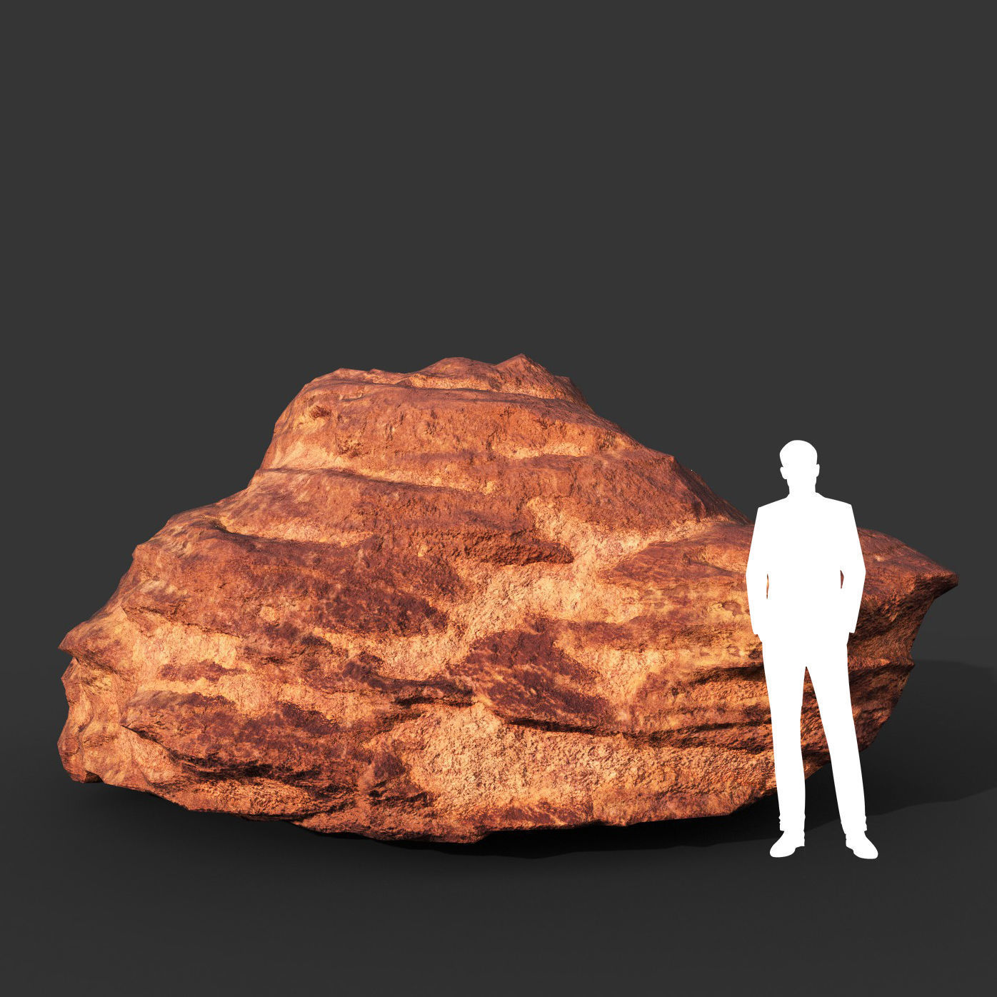 Low poly Sandstone Rock Modular 210131 Low-poly 3D model_6