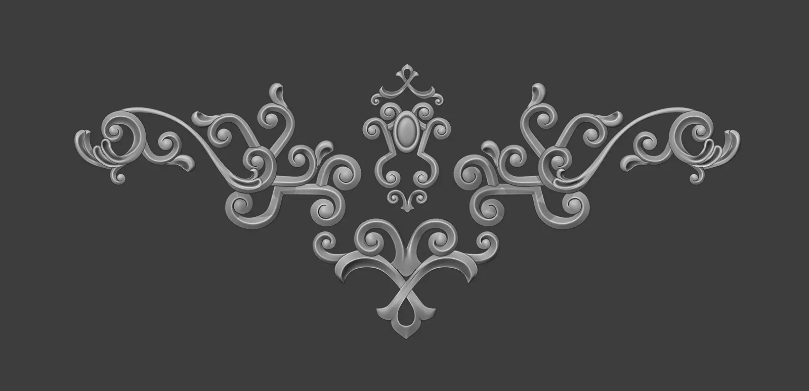 Pattern Vignette for Zbrush and Modeling Free low-poly 3D model_0