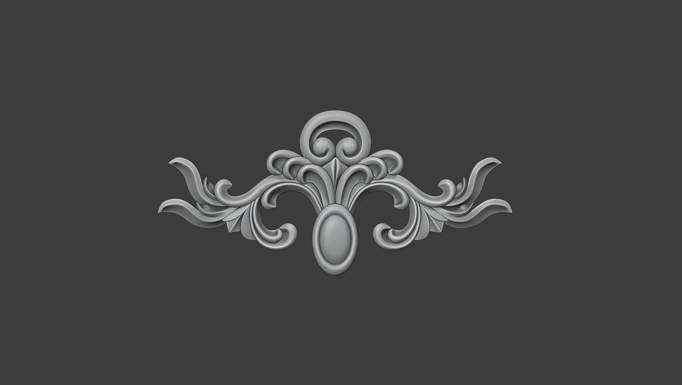 Pattern Vignette for Zbrush and Modeling Free low-poly 3D model_1