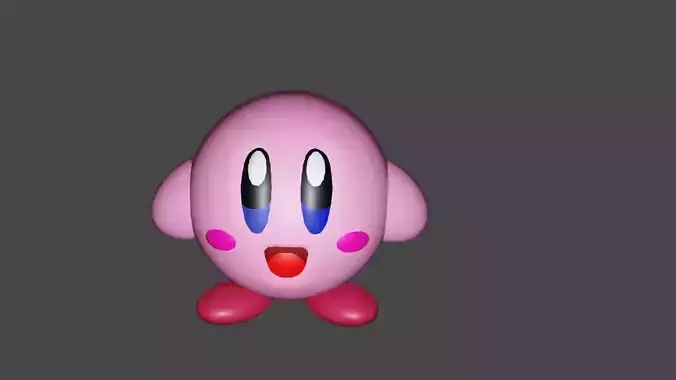 Kirby character with eyes