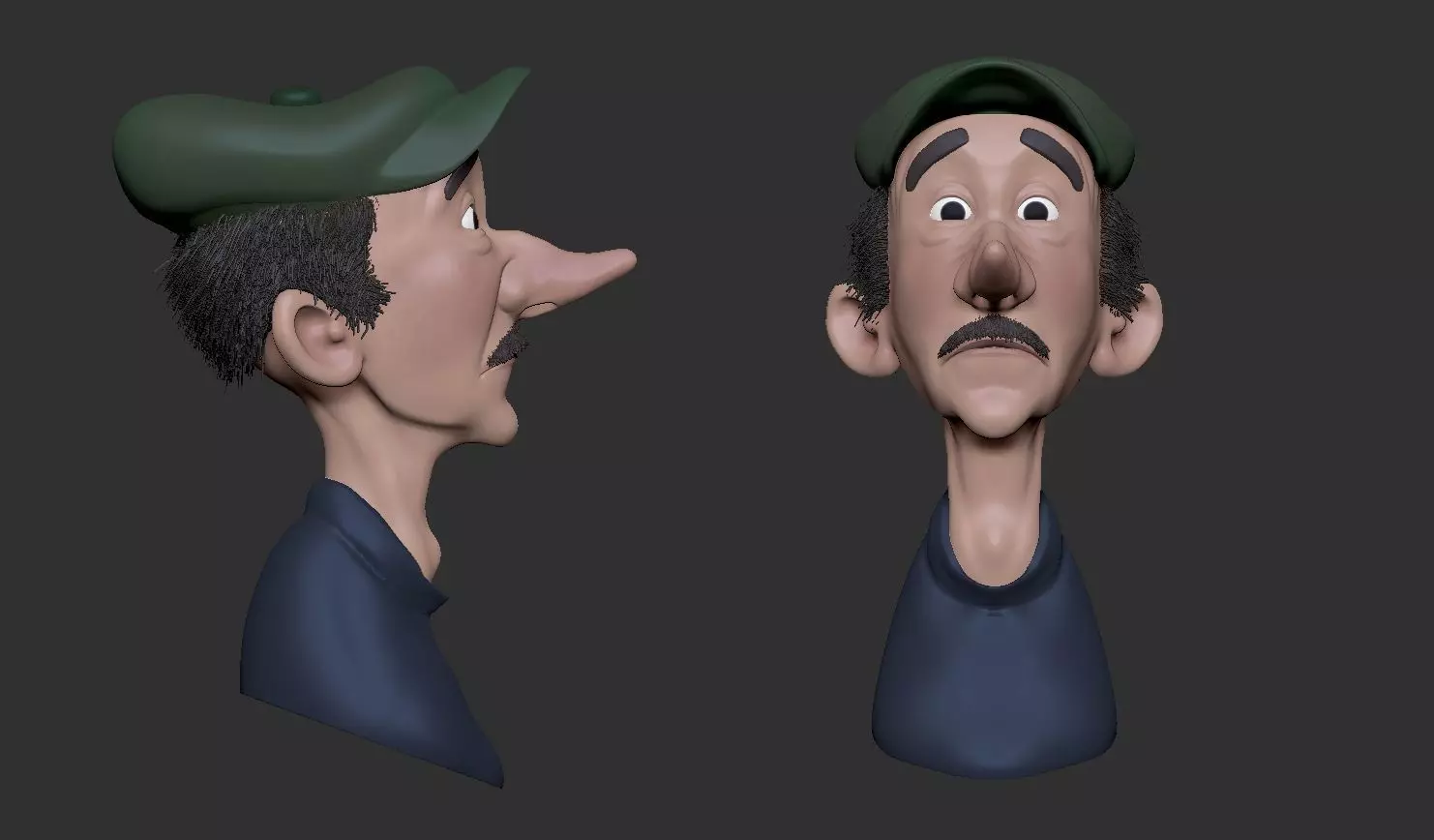male bust Free 3D print model