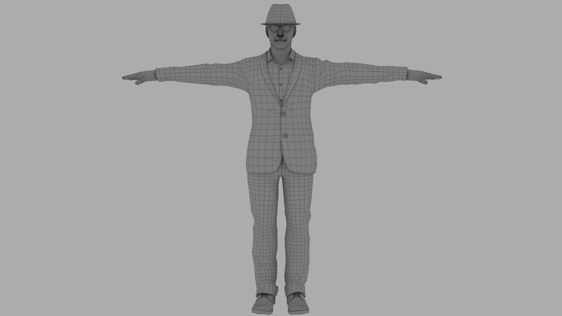 5 Rigged Male pack 3D model_25