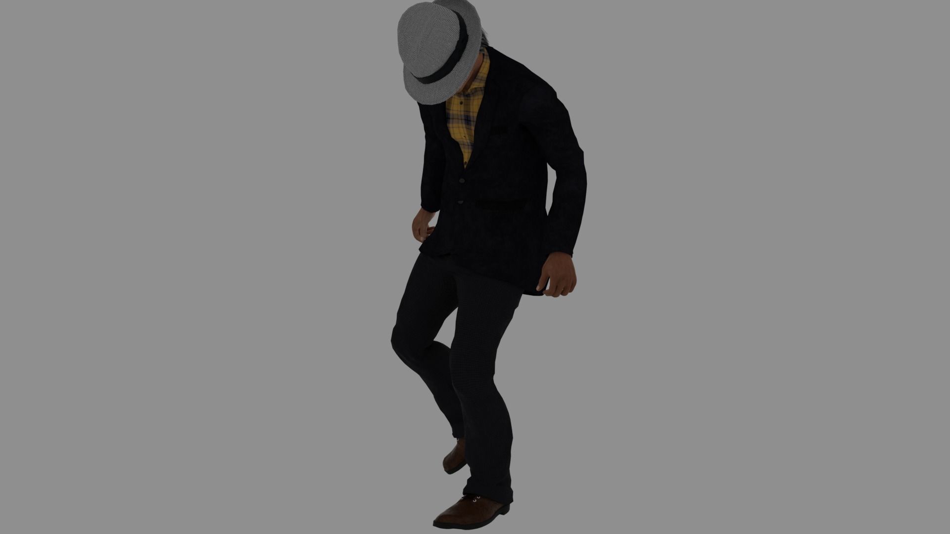 5 Rigged Male pack 3D model_12