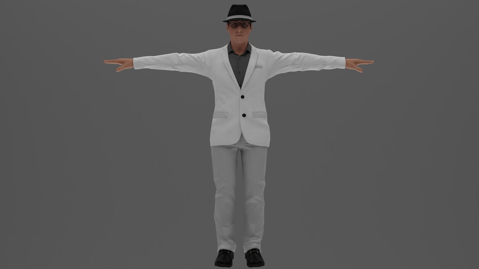 5 Rigged Male pack 3D model_4