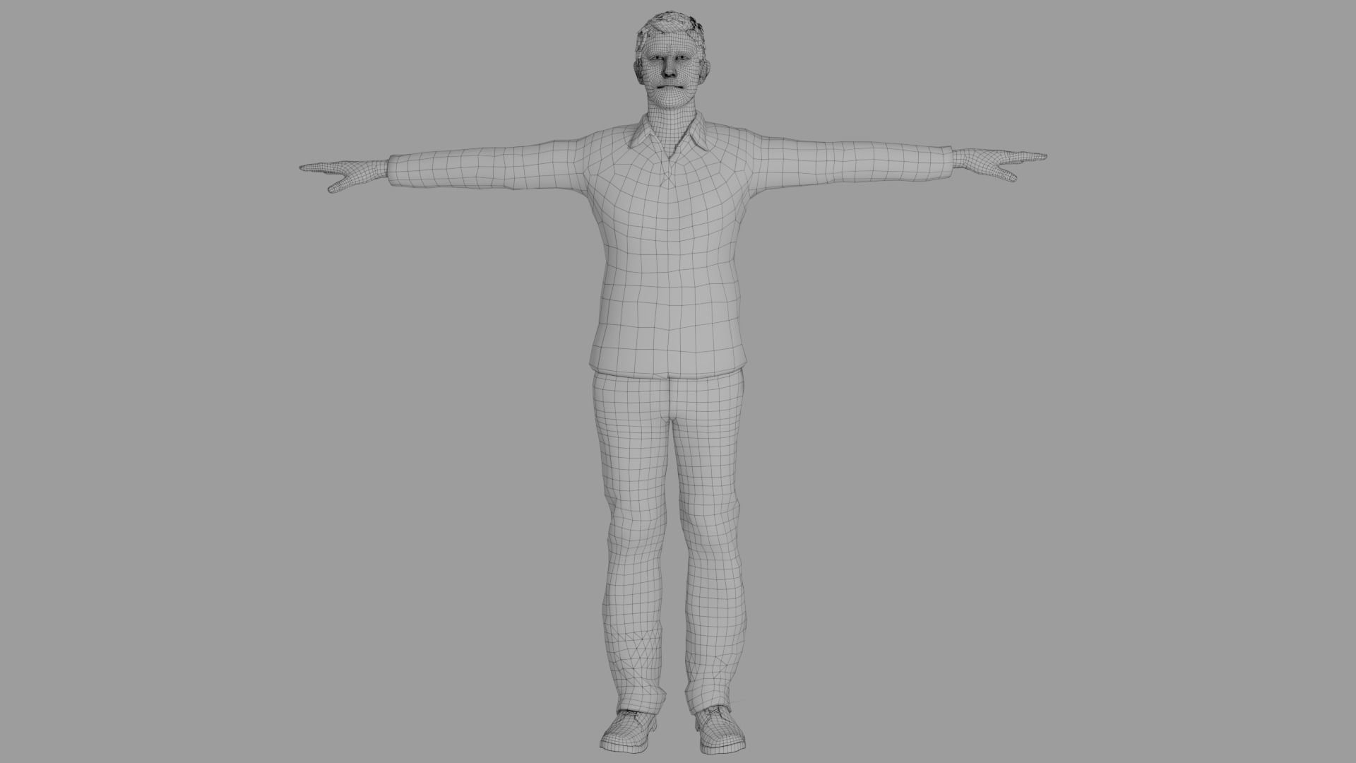 5 Rigged Male pack 3D model_29