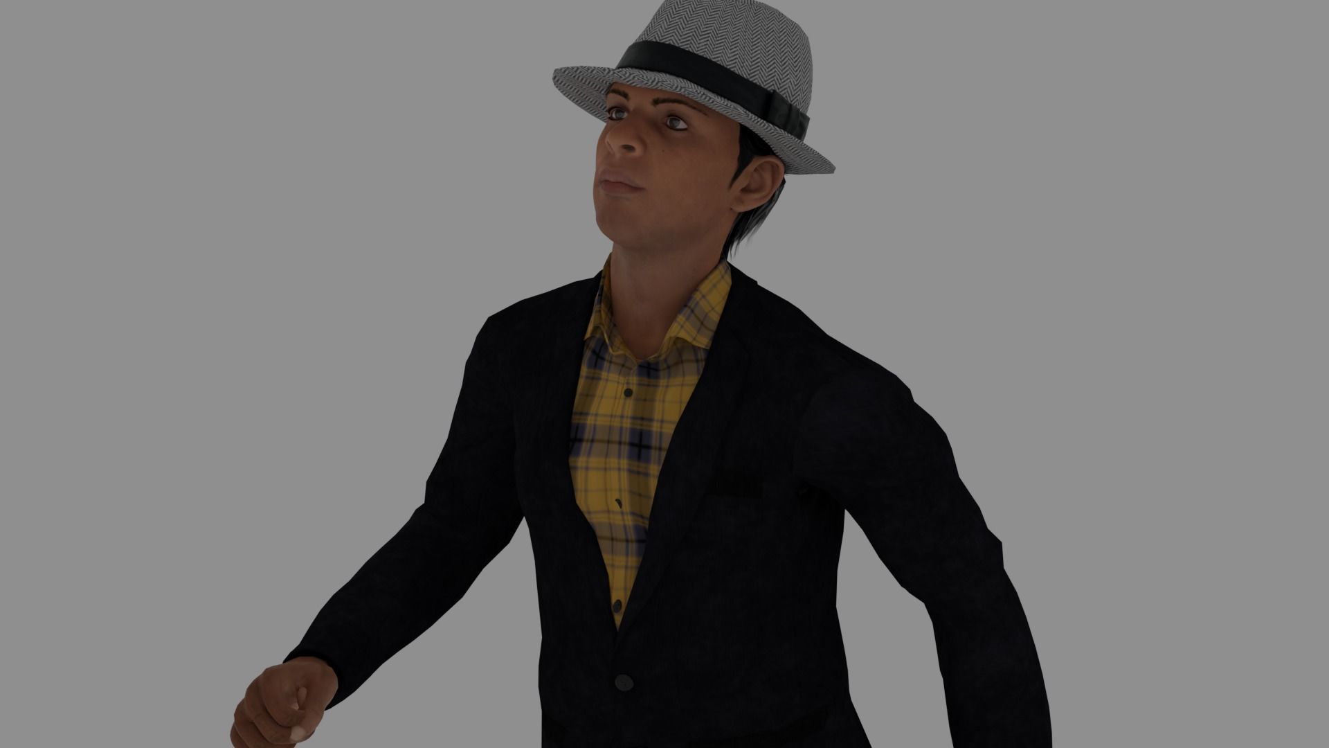 5 Rigged Male pack 3D model_20