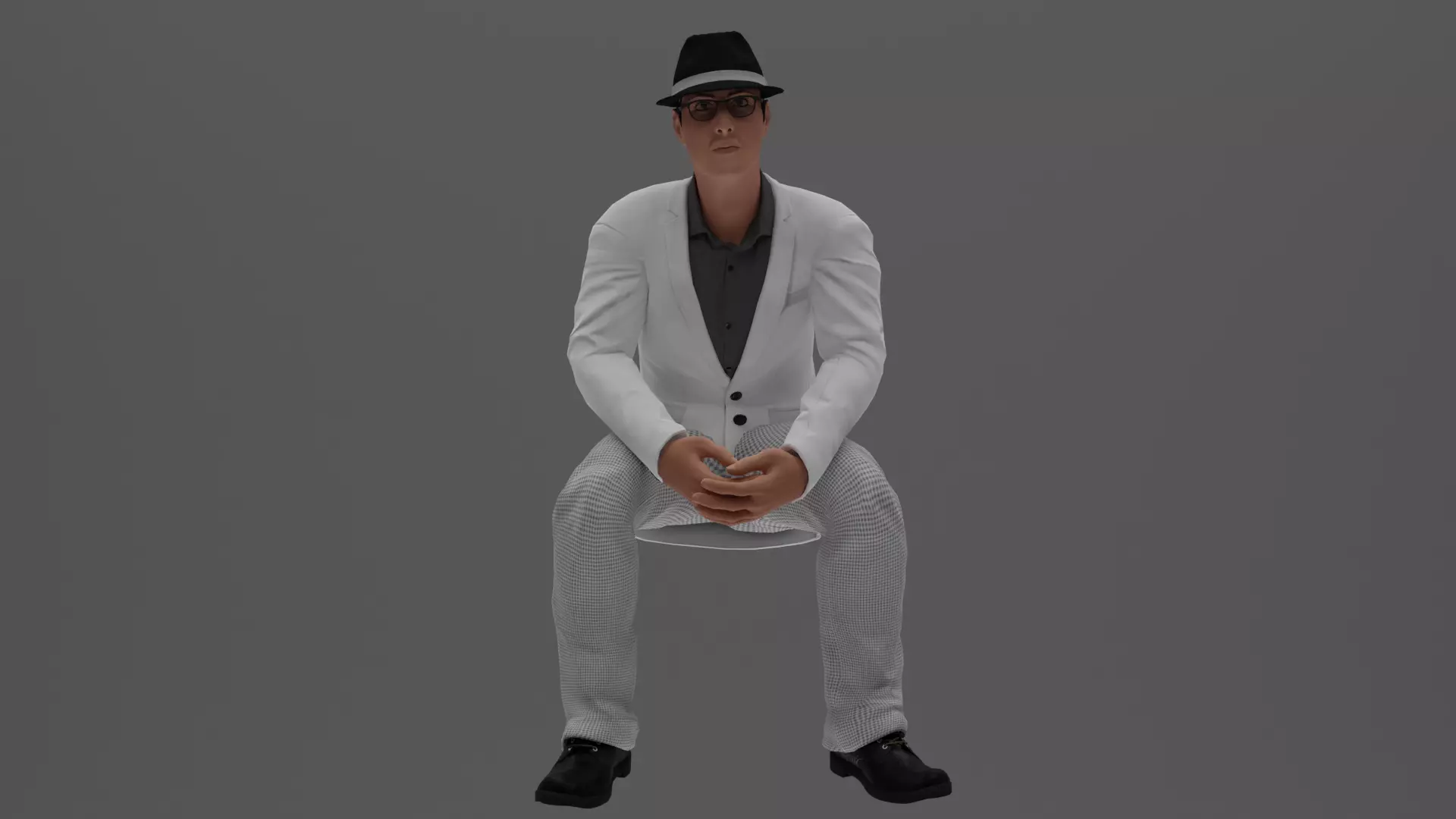 5 Rigged Male pack 3D model_0