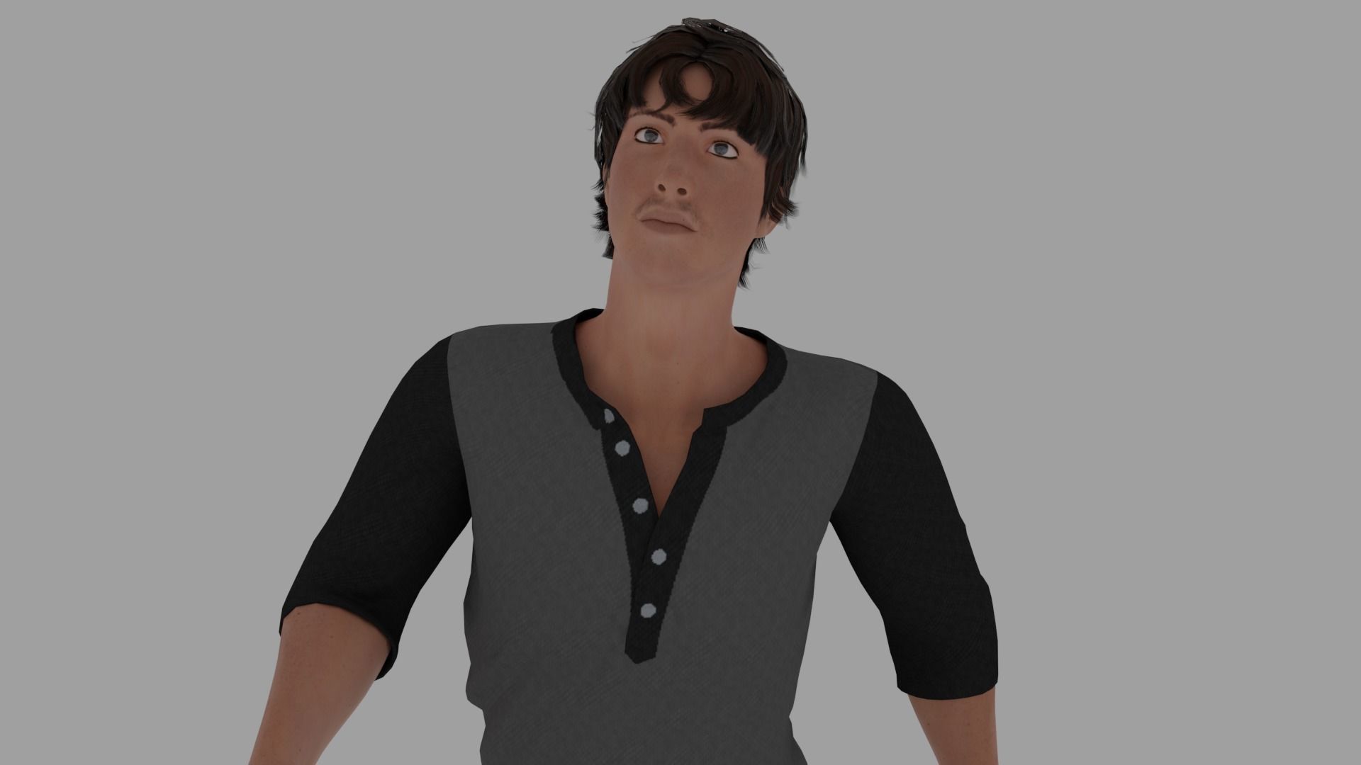 5 Rigged Male pack 3D model_13