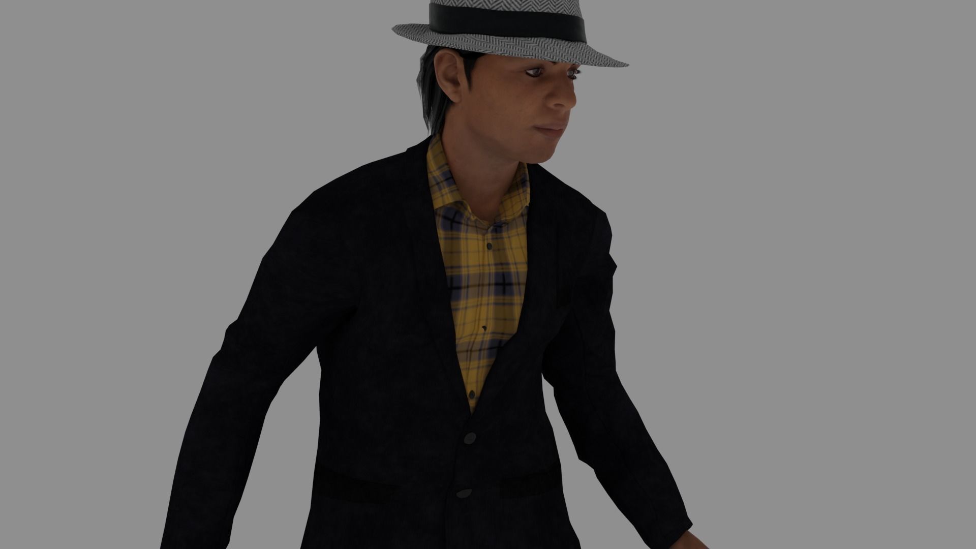 5 Rigged Male pack 3D model_21