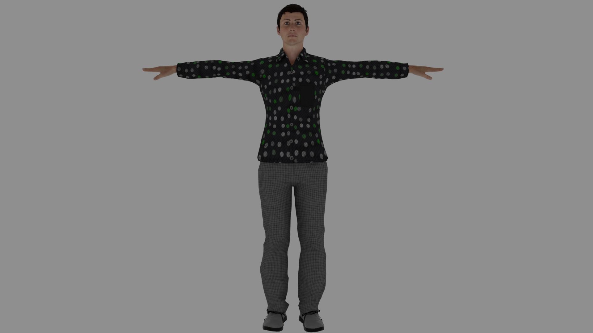 5 Rigged Male pack 3D model_22