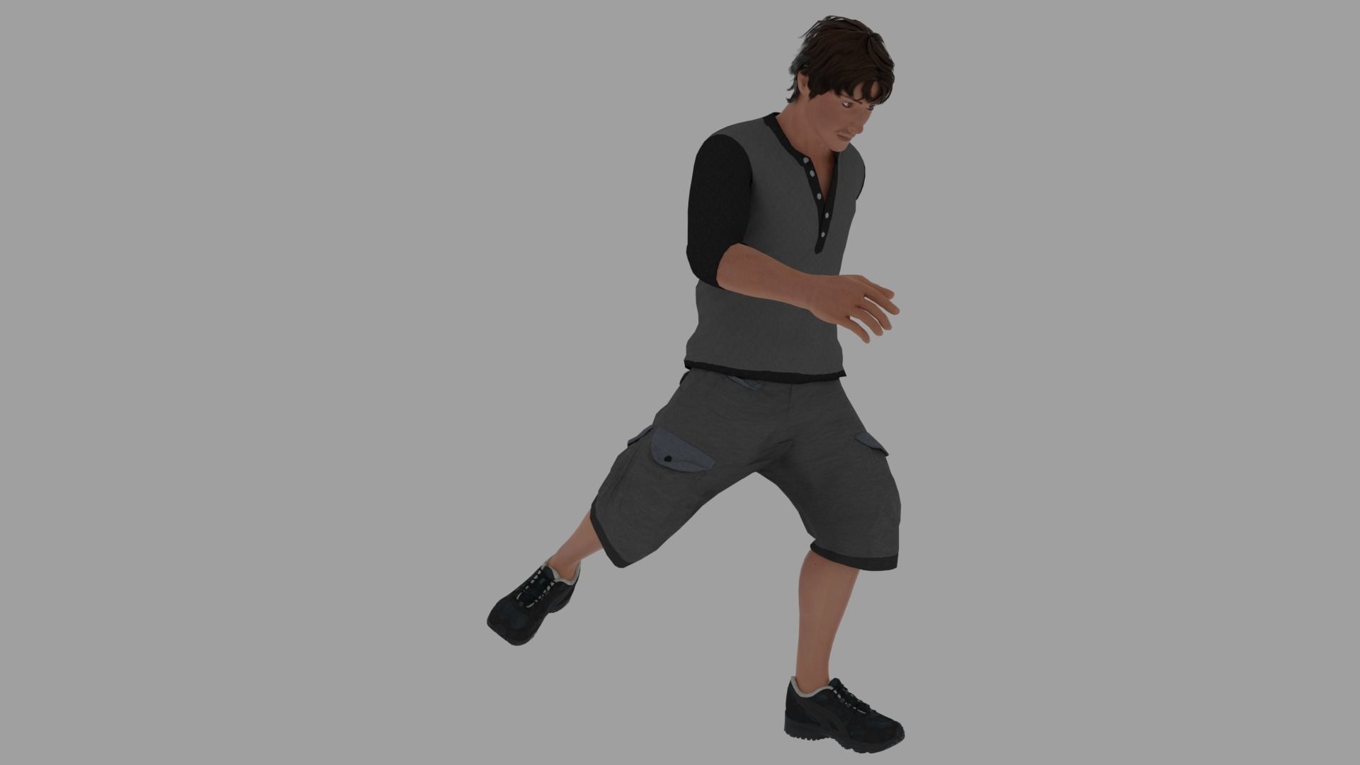 5 Rigged Male pack 3D model_5