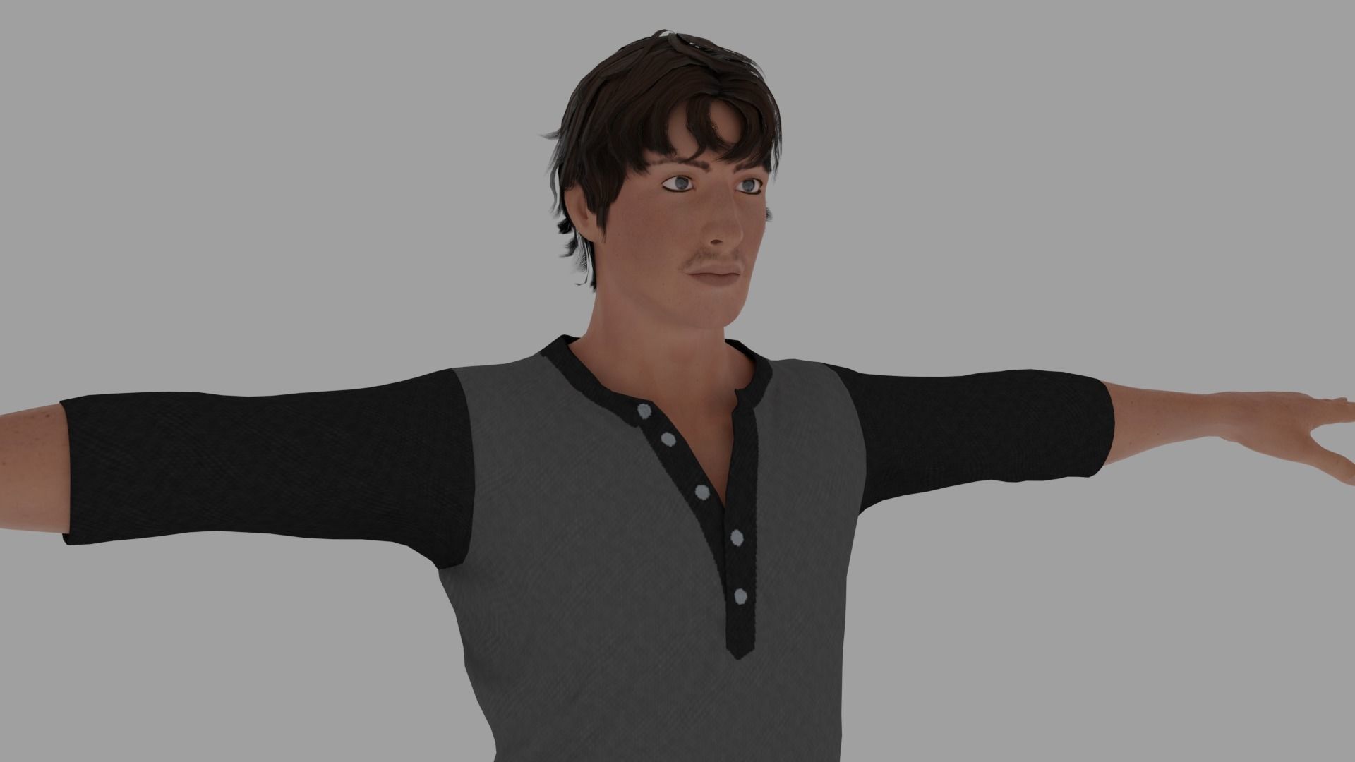 5 Rigged Male pack 3D model_6