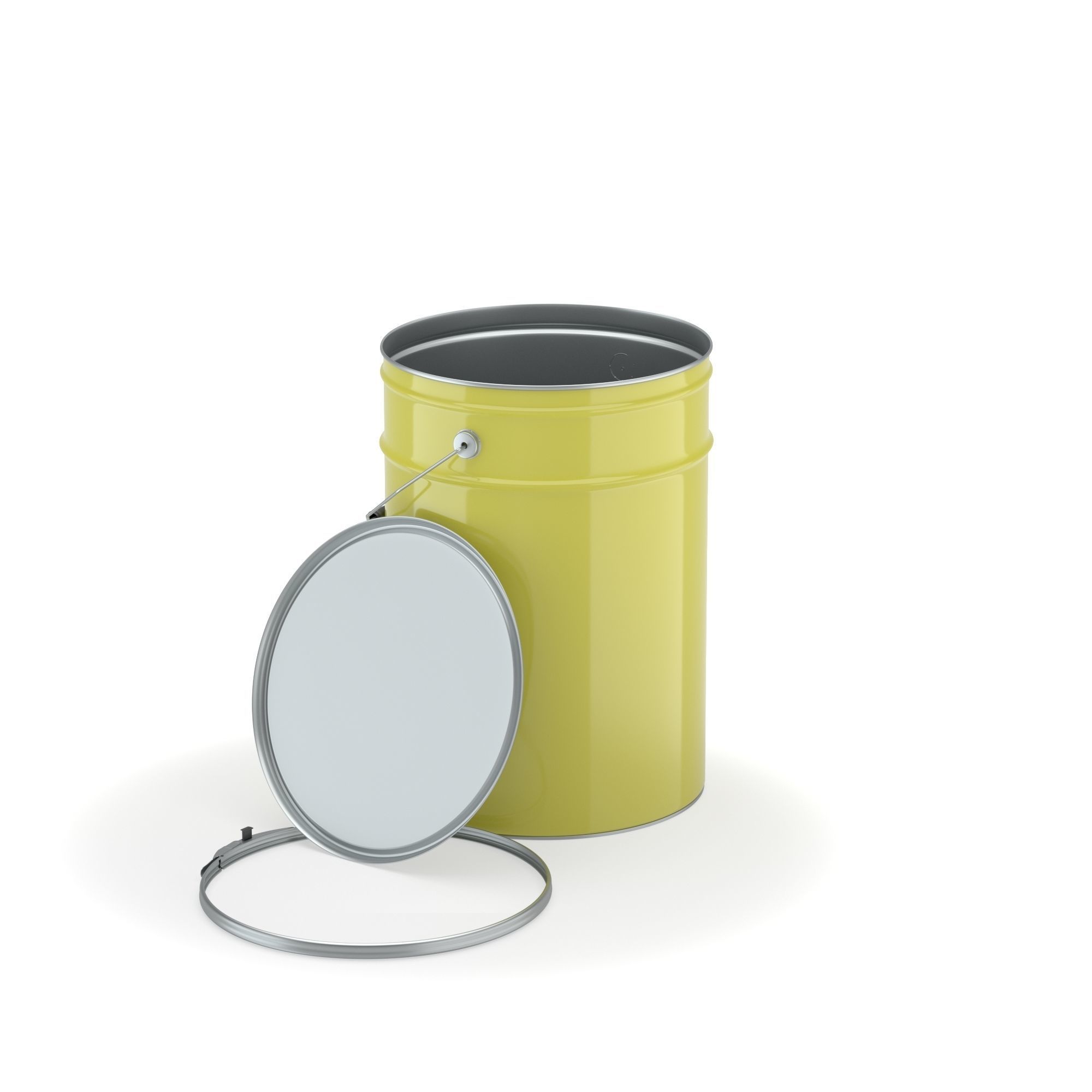 Metallic Paint Bucket 3D model 3D model_7